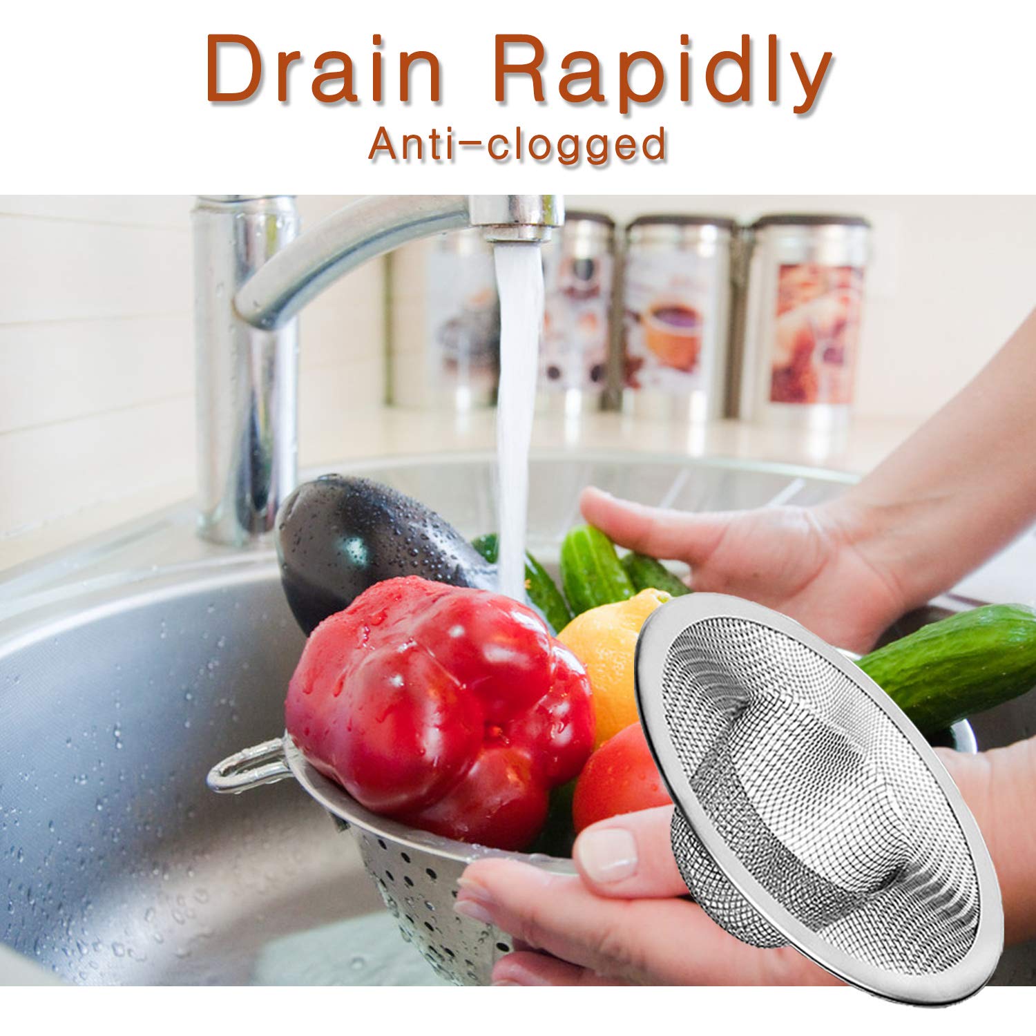 2pcs Heavy Duty Stainless Steel Slop Basket Filter Trap (2 Count)