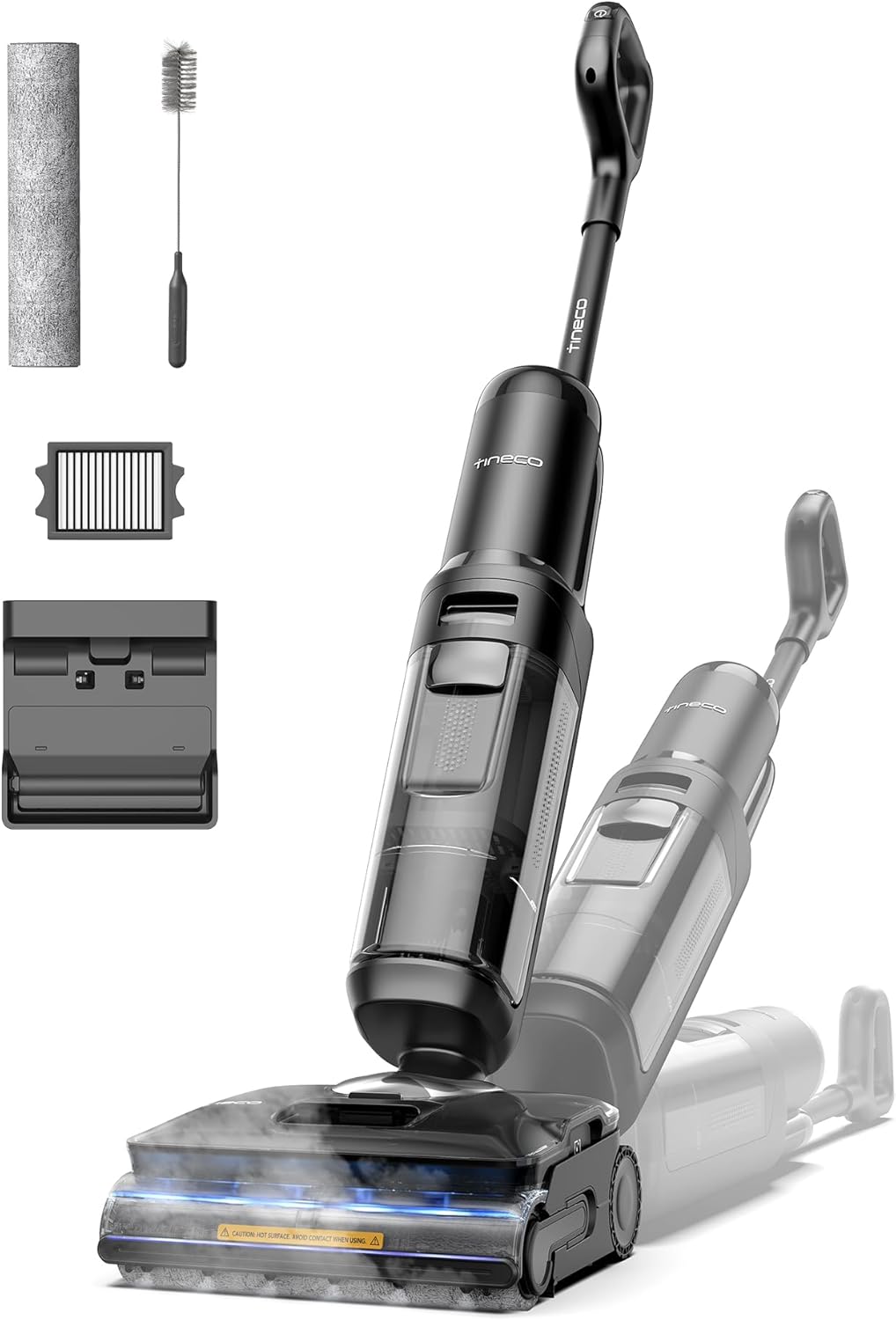 Tineco Floor One S7 Stretch Steam Cordless Wet Dry Vacuum Steam Mop All-in-One, 320℉ HyperSteam, 180° Lay-Flat, Anti-Tangle Design, FlashDry Self-Cleaning, Up to 80 Min Runtime - ModHome Supplies