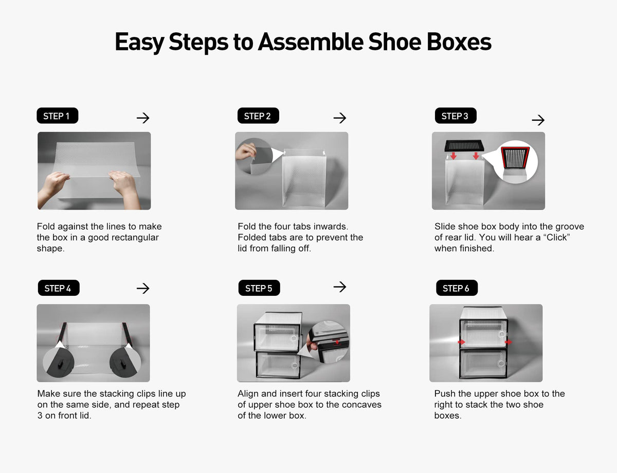 X Large Shoe Storage Boxes 12 Pack (12 Count)
