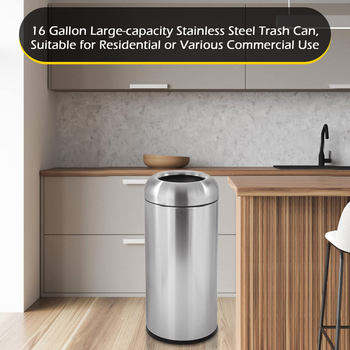 Large Trash Can Open