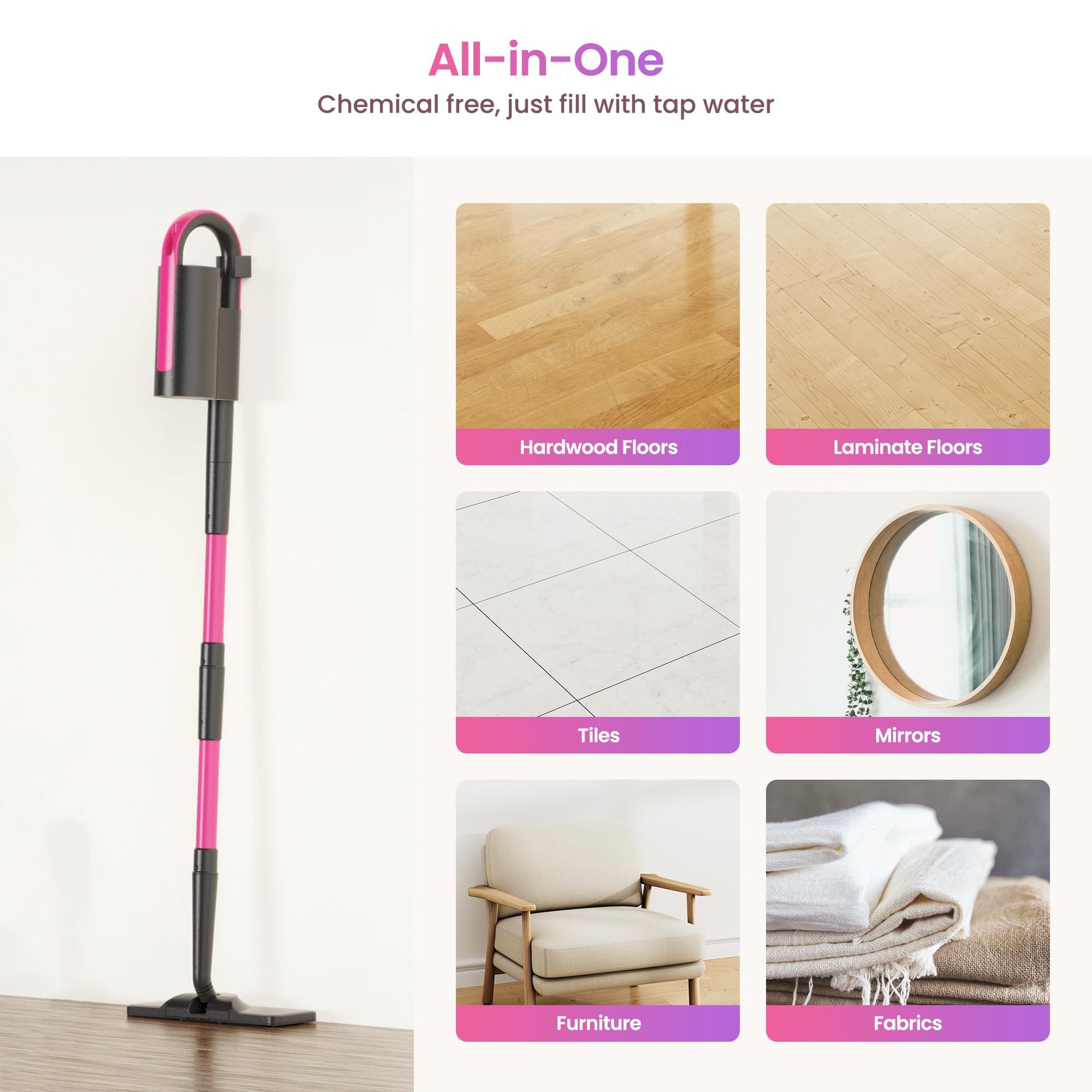 19-in-1 Steam Mop for Floor Cleaning with Handheld Steamer - ModHome Supplies