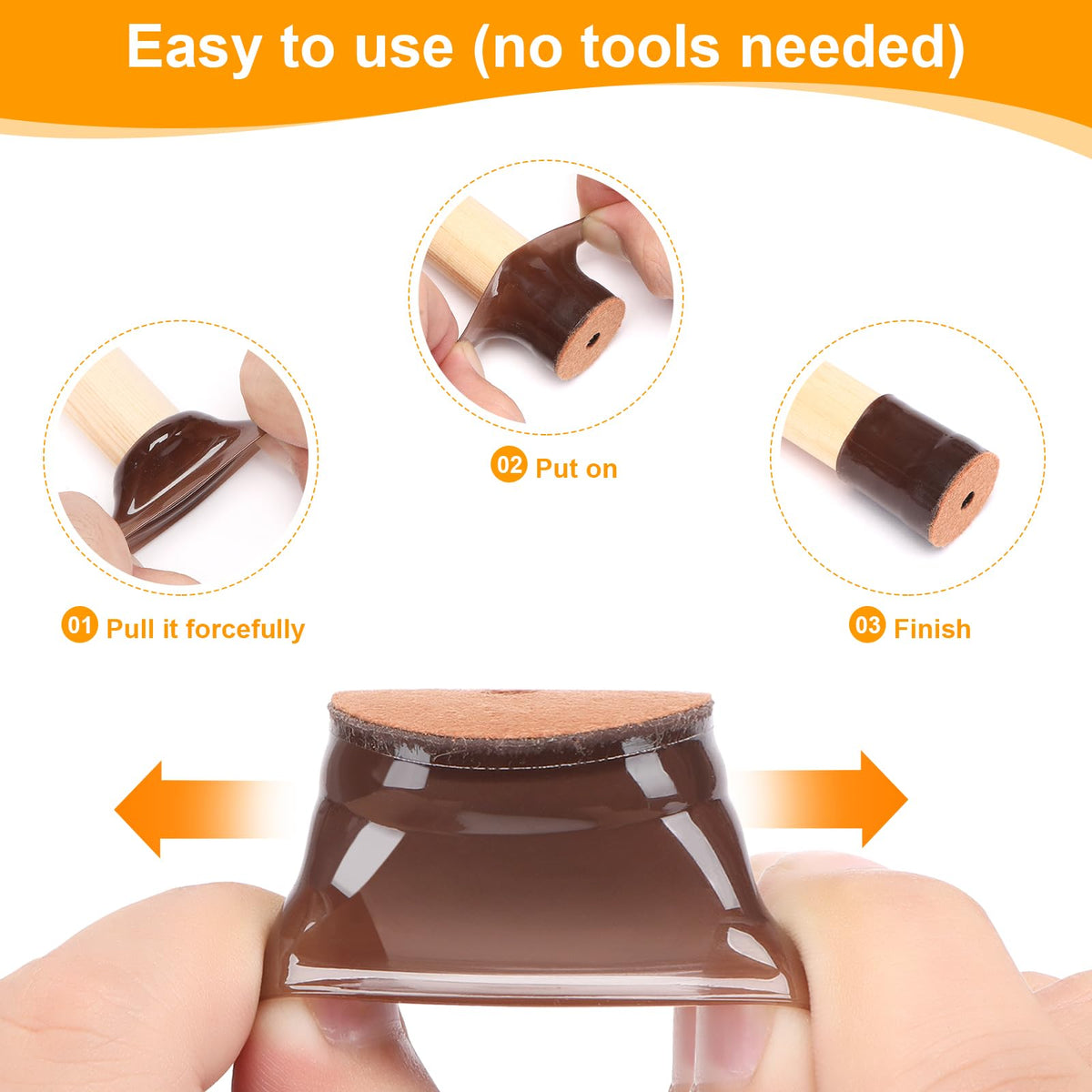 24 Pack Chair Leg Floor Protectors for Hardwood Floors (24 Count)