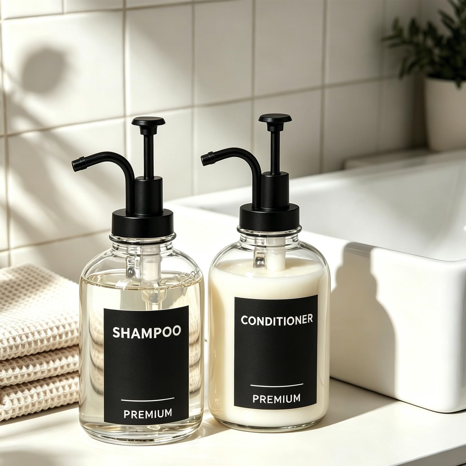12oz Dish Soap Dispenser for Kitchen (2 Count)
