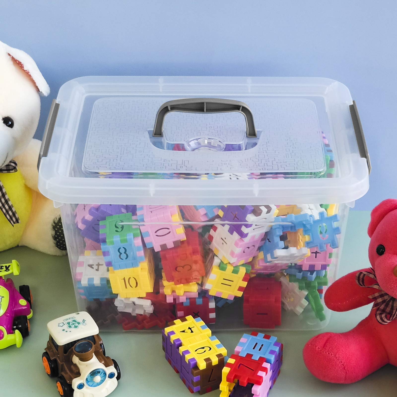 6 Pack Clear Plastic Latching Storage Box (6 Count)