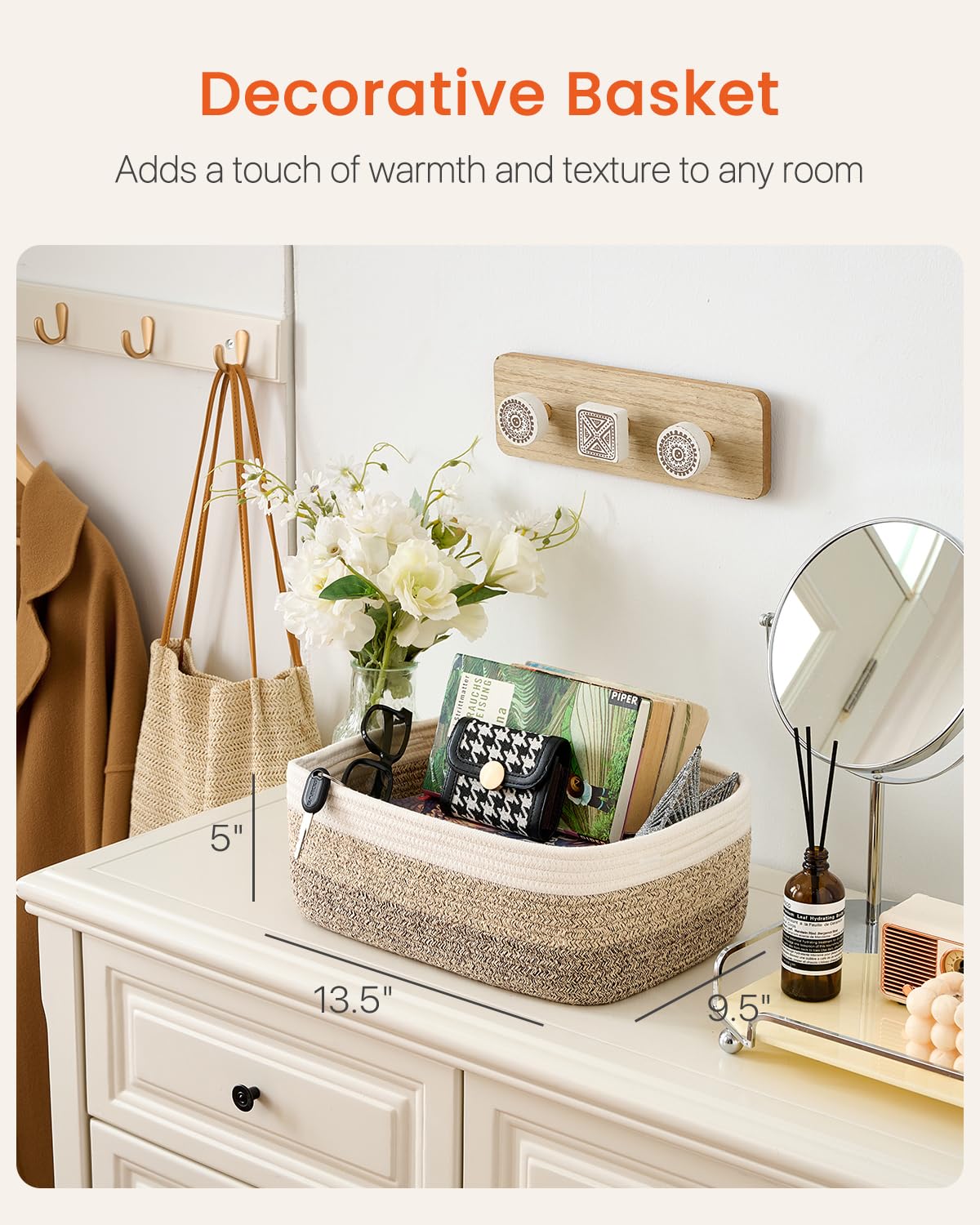 Small Woven Storage Basket for Organizing (3 Count)