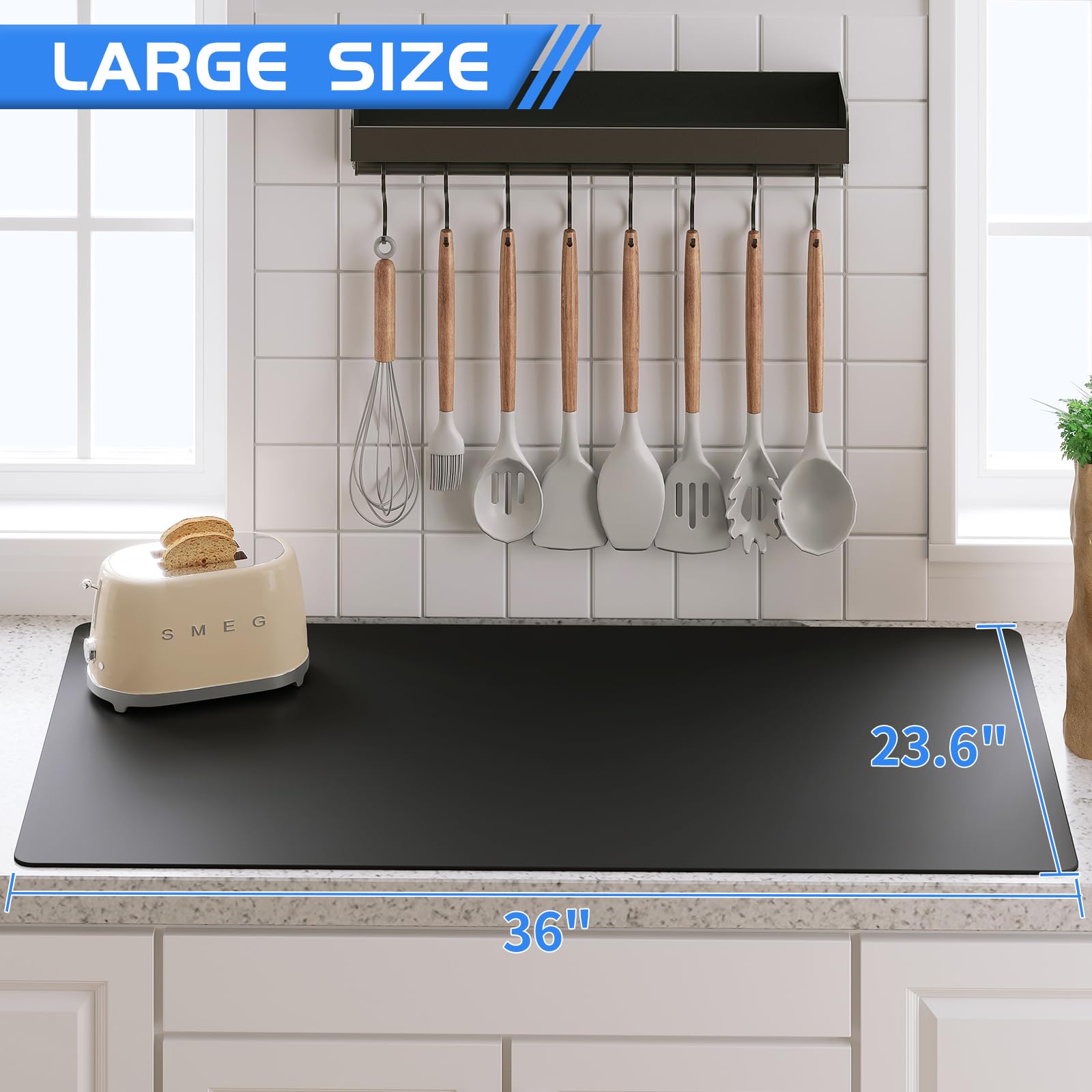Silicone Mat 36"x 23.6" Heat Resistant Mats for Countertop Protector