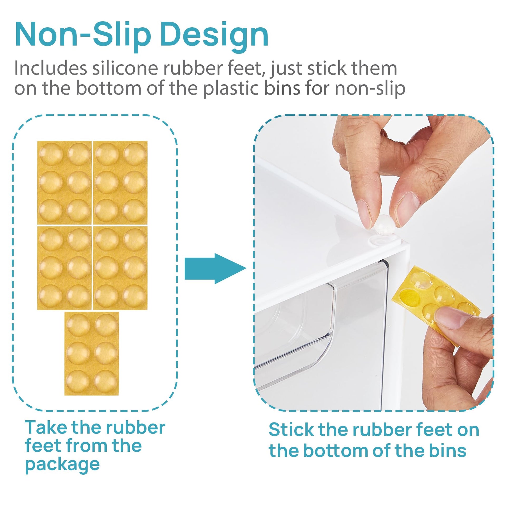 Stackable Storage Drawers Set of 5 (5 Count)