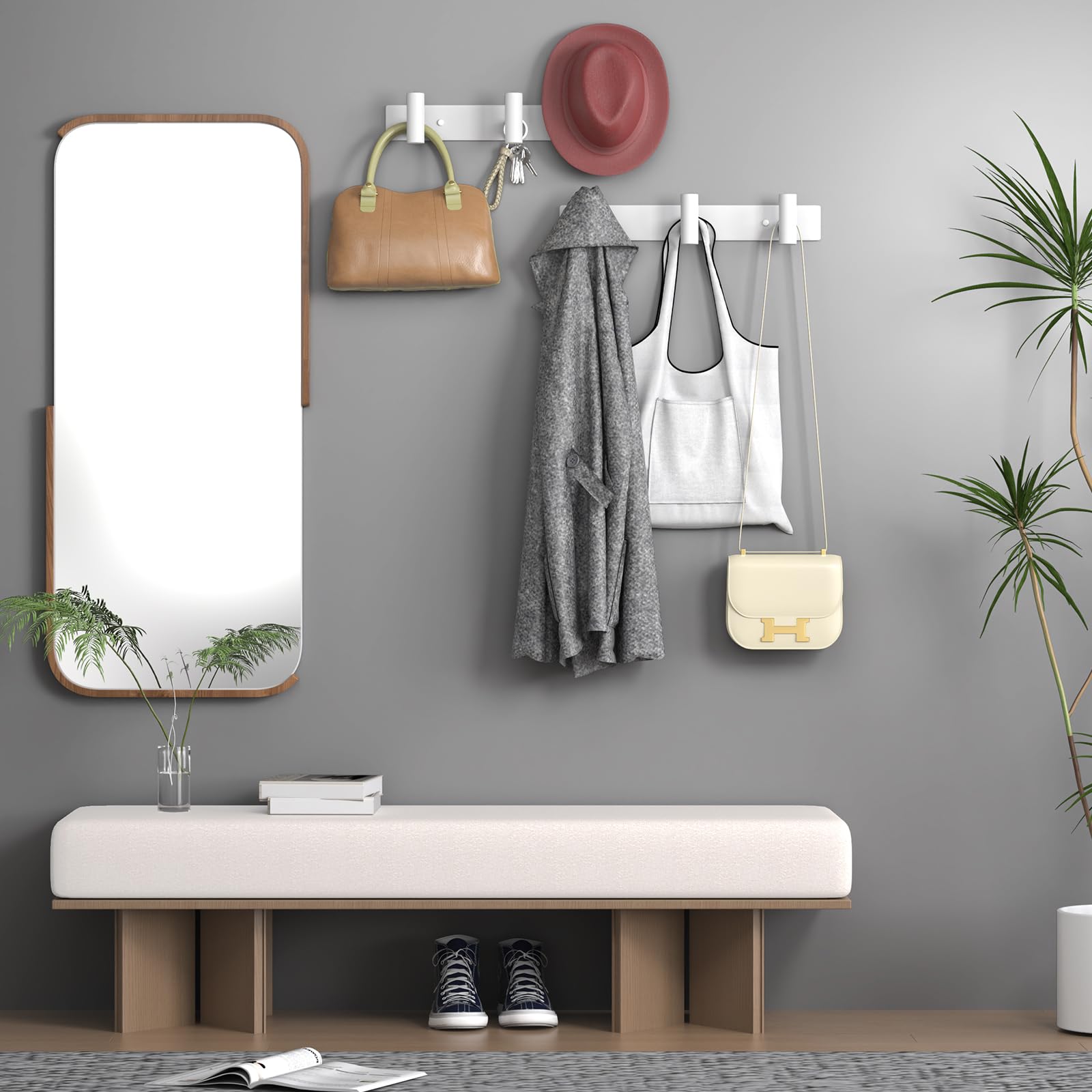 Hat and Coat Wall Mount Rack (2 Count)