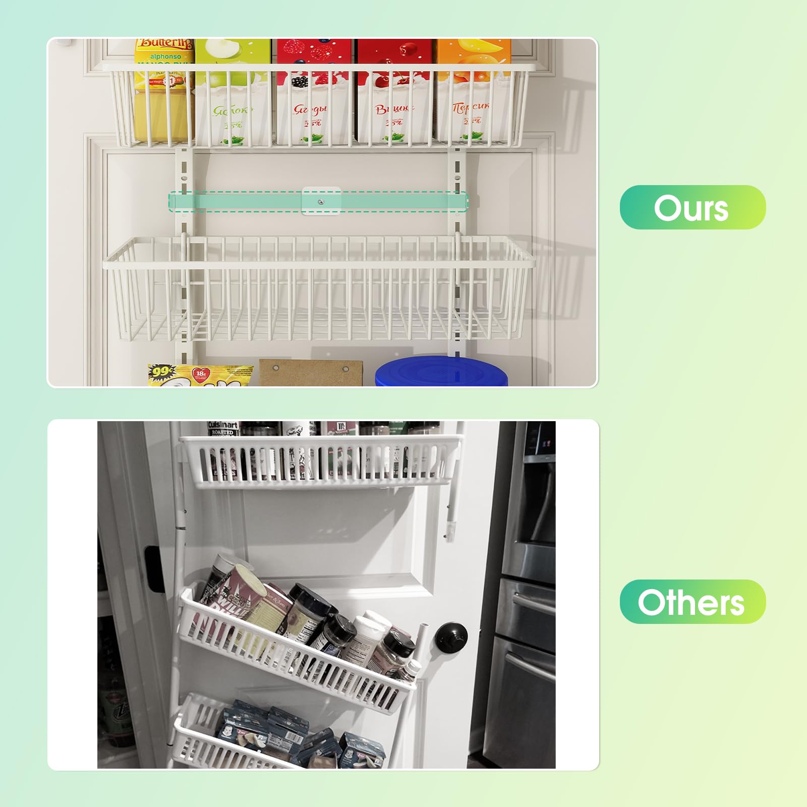 Over The Door Pantry Organizer (6 Count)