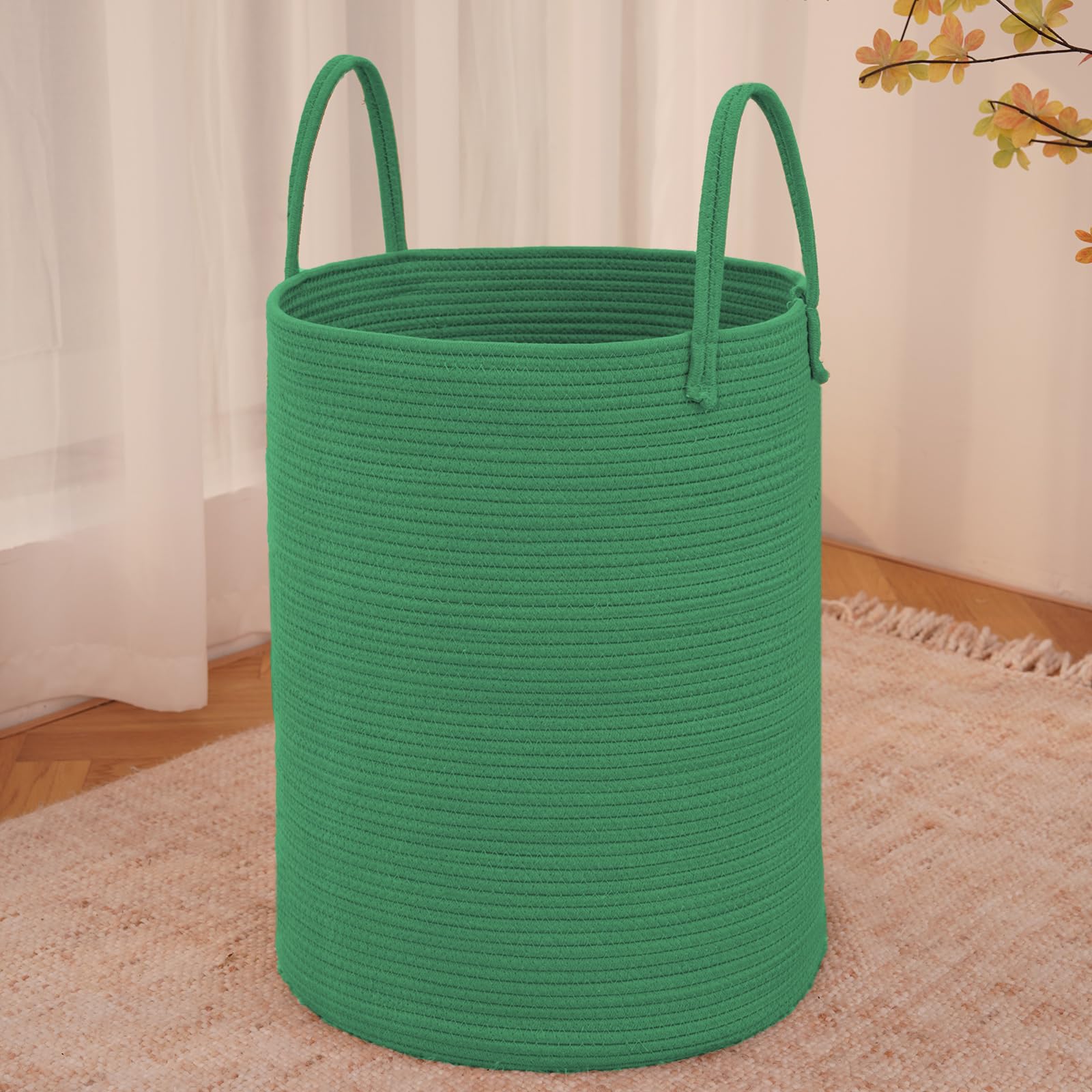 100L Cotton Rope Laundry Basket Hamper