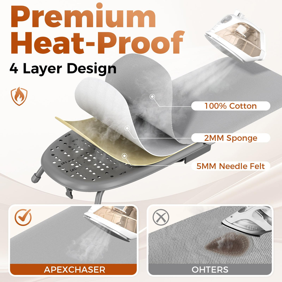 Small Ironing Board with Iron Holder Compact Tabletop Iron Board