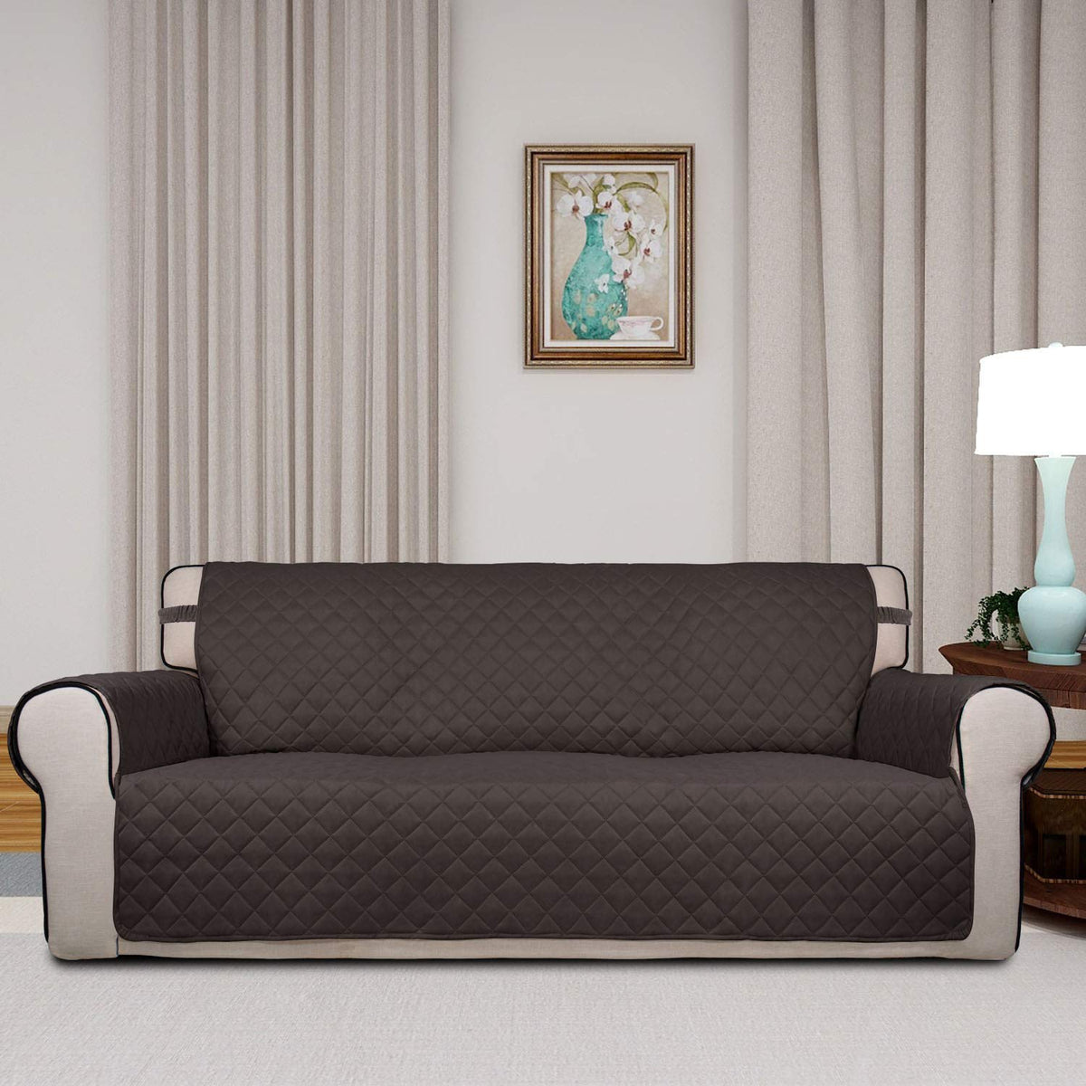 Reversible Quilted Couch Covers for Dogs Oversized Sofa Cover 78”