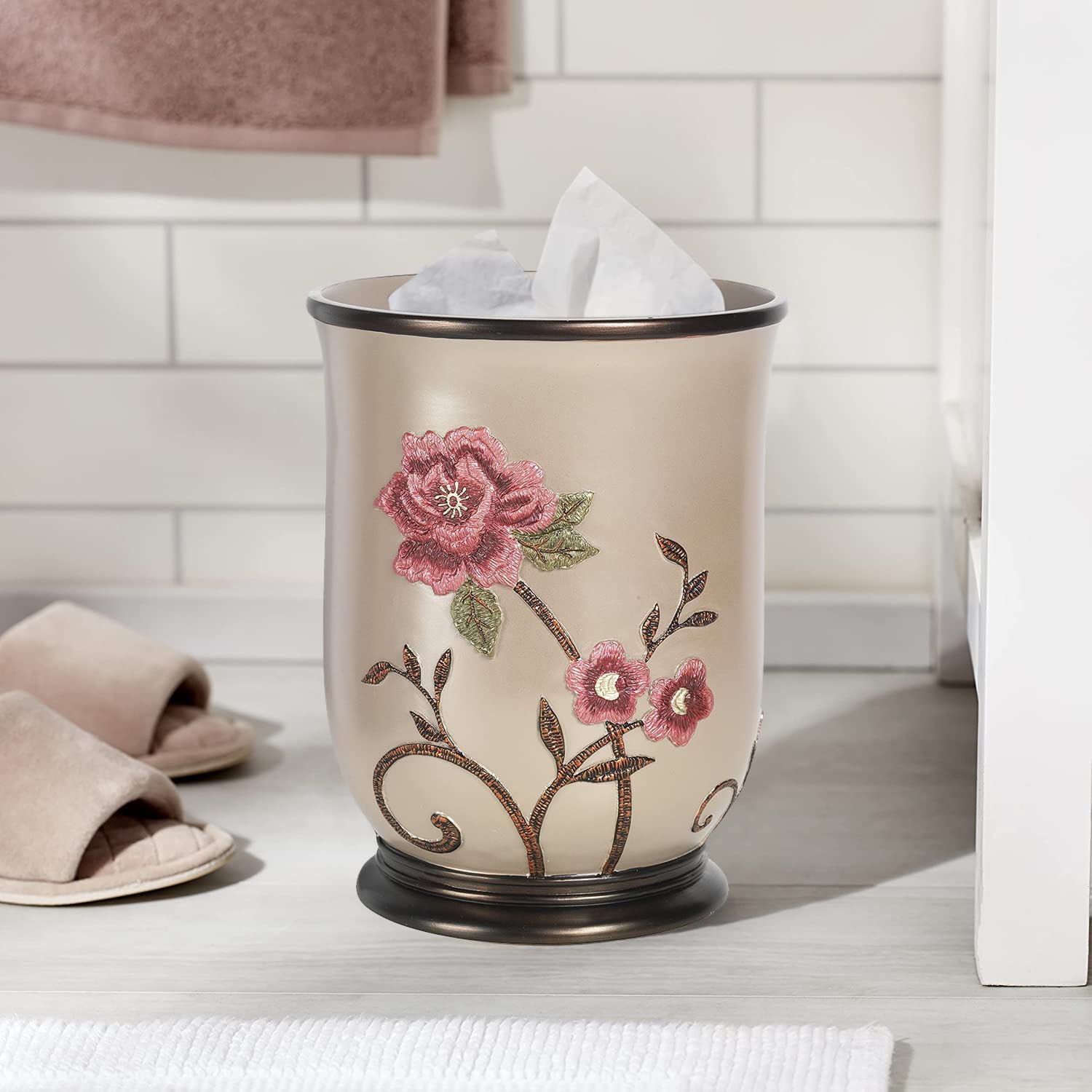 Decorative Trash Can for Bathroom