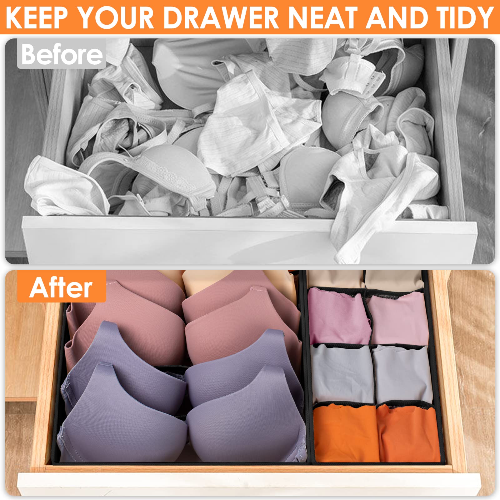 12 Pack Drawer Organizers (12 Count)