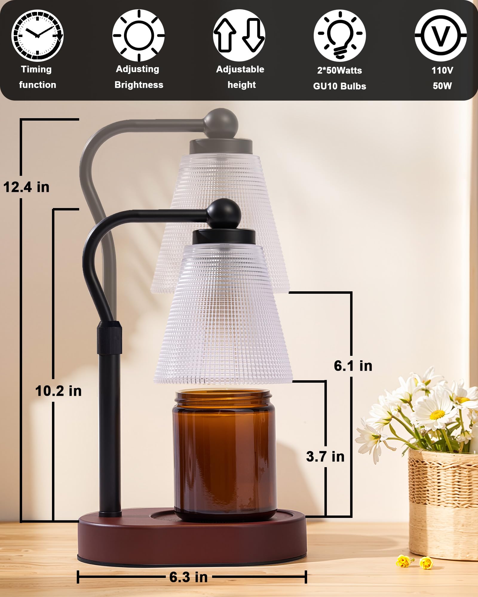 Candle Warmer Lamp with Timer