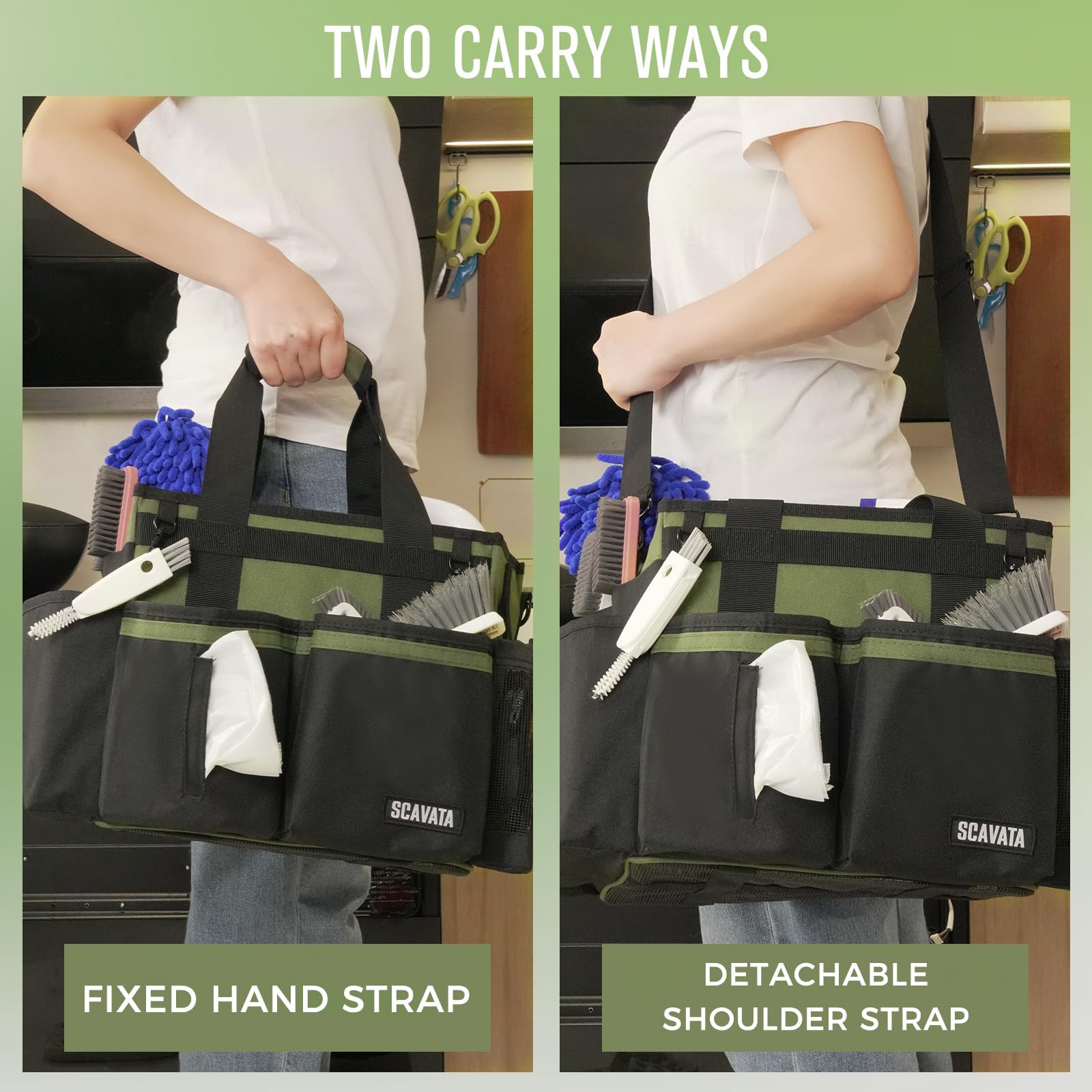 Compact Wearable Cleaning Caddy with Handle & Shoulder Straps