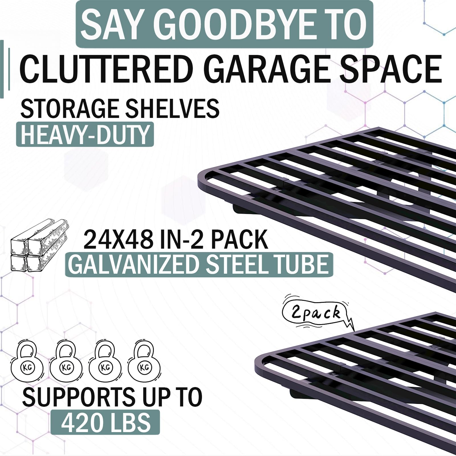 Garage Wall Shelving 2 (4 Count)