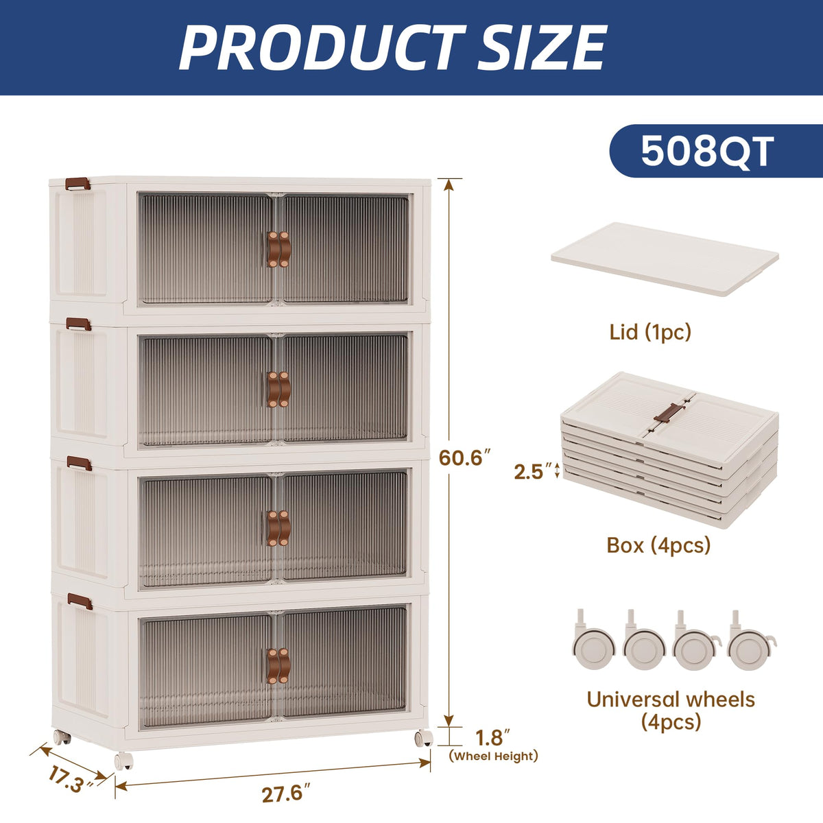 580Qt Stackable Storage Bins