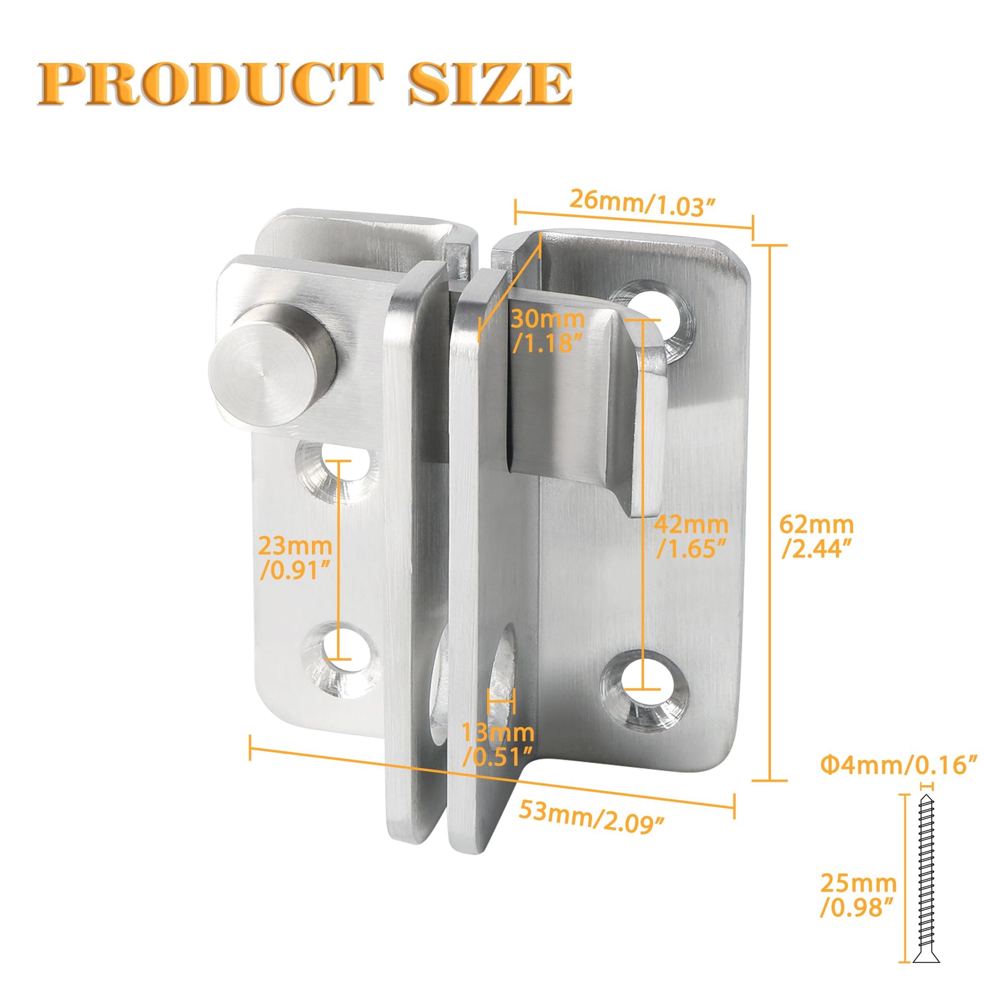 Flip Latch Gate Latch Brushed