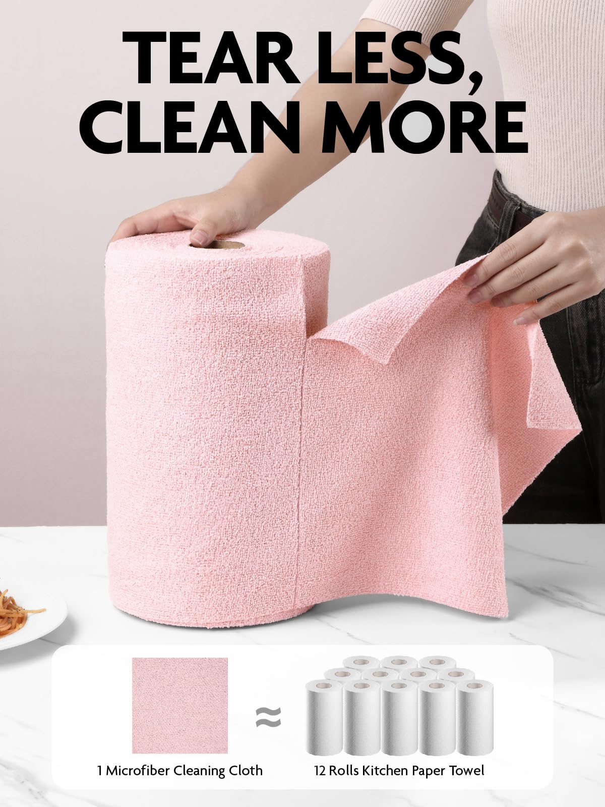 Microfiber Cleaning Cloth Rolls (150 Count)