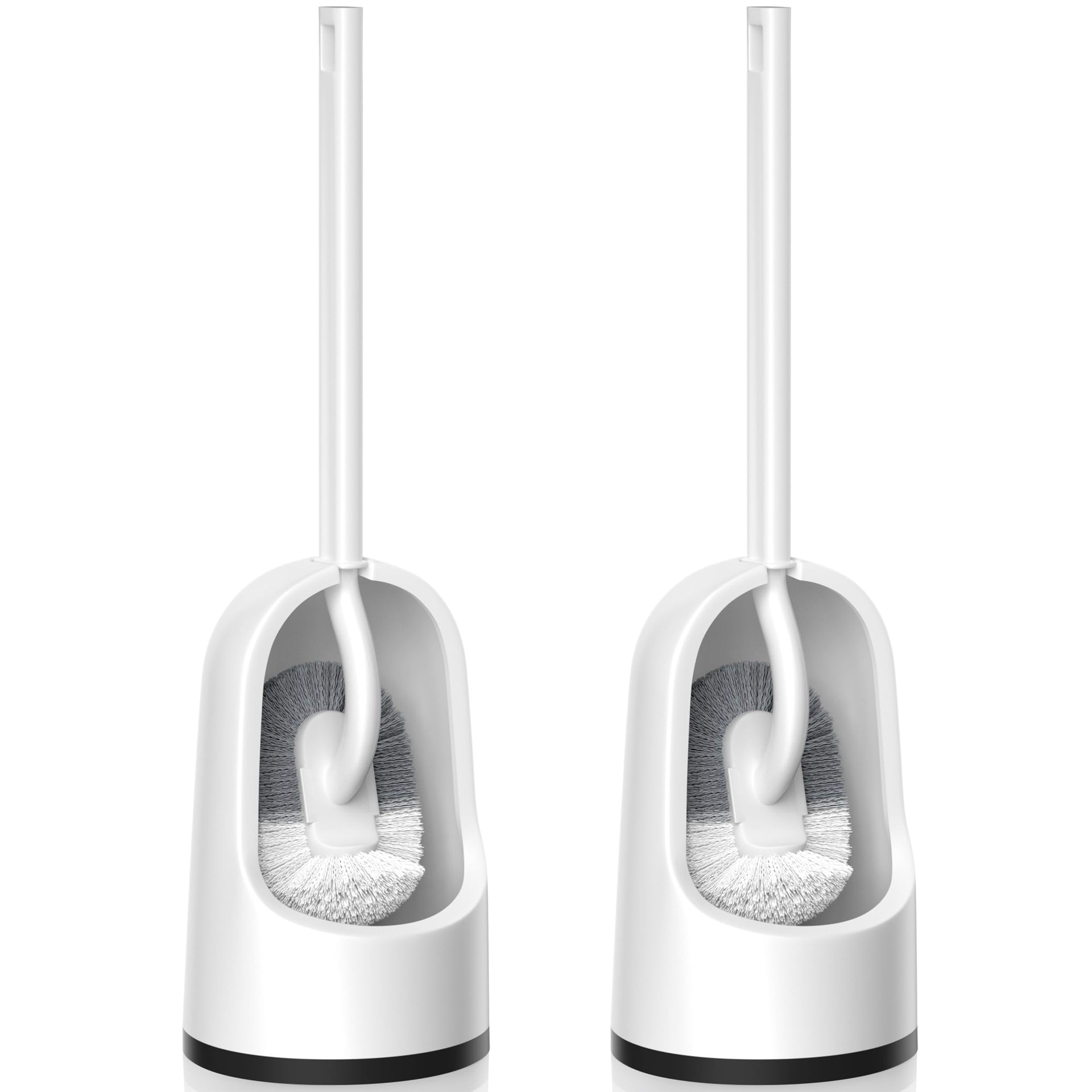 Toilet Brush 2 Pack Toilet Brush and Holder Set with Durable Curved BristlesToilet Scrubber (2 Count)