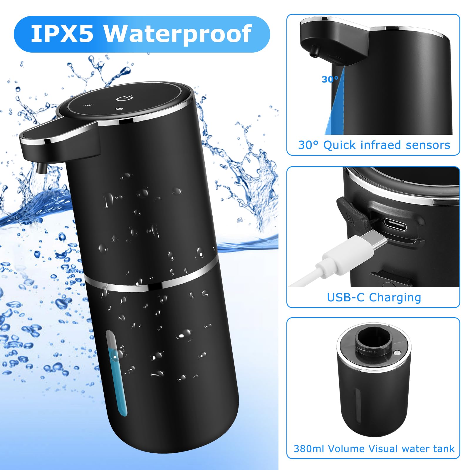 2 Pack Automatic Soap Dispensers (2 Count)