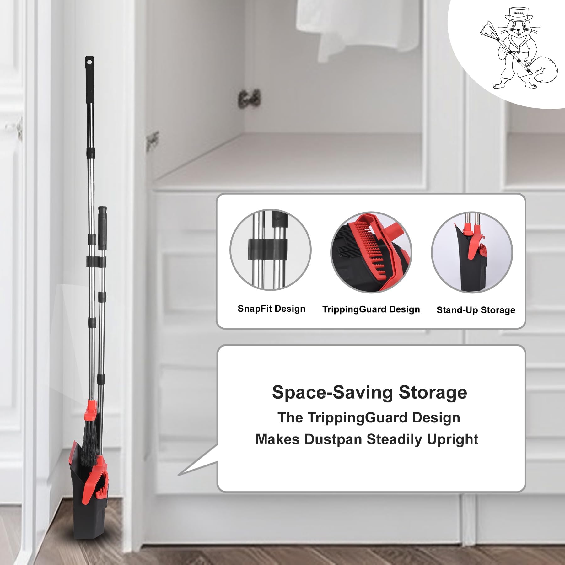 Broom and Dustpan Set for Home