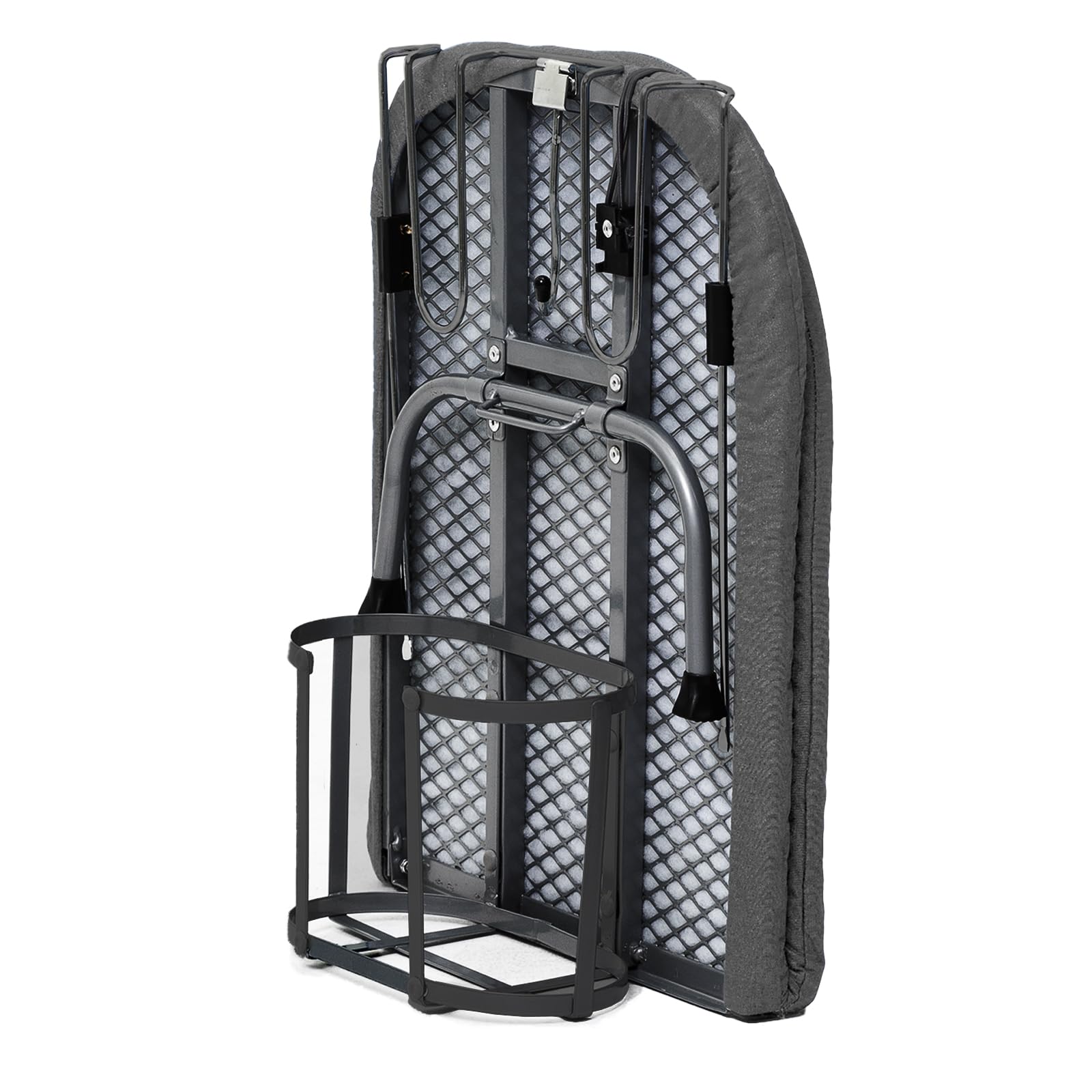 Black Foldable Tabletop Ironing Board with Iron Holder