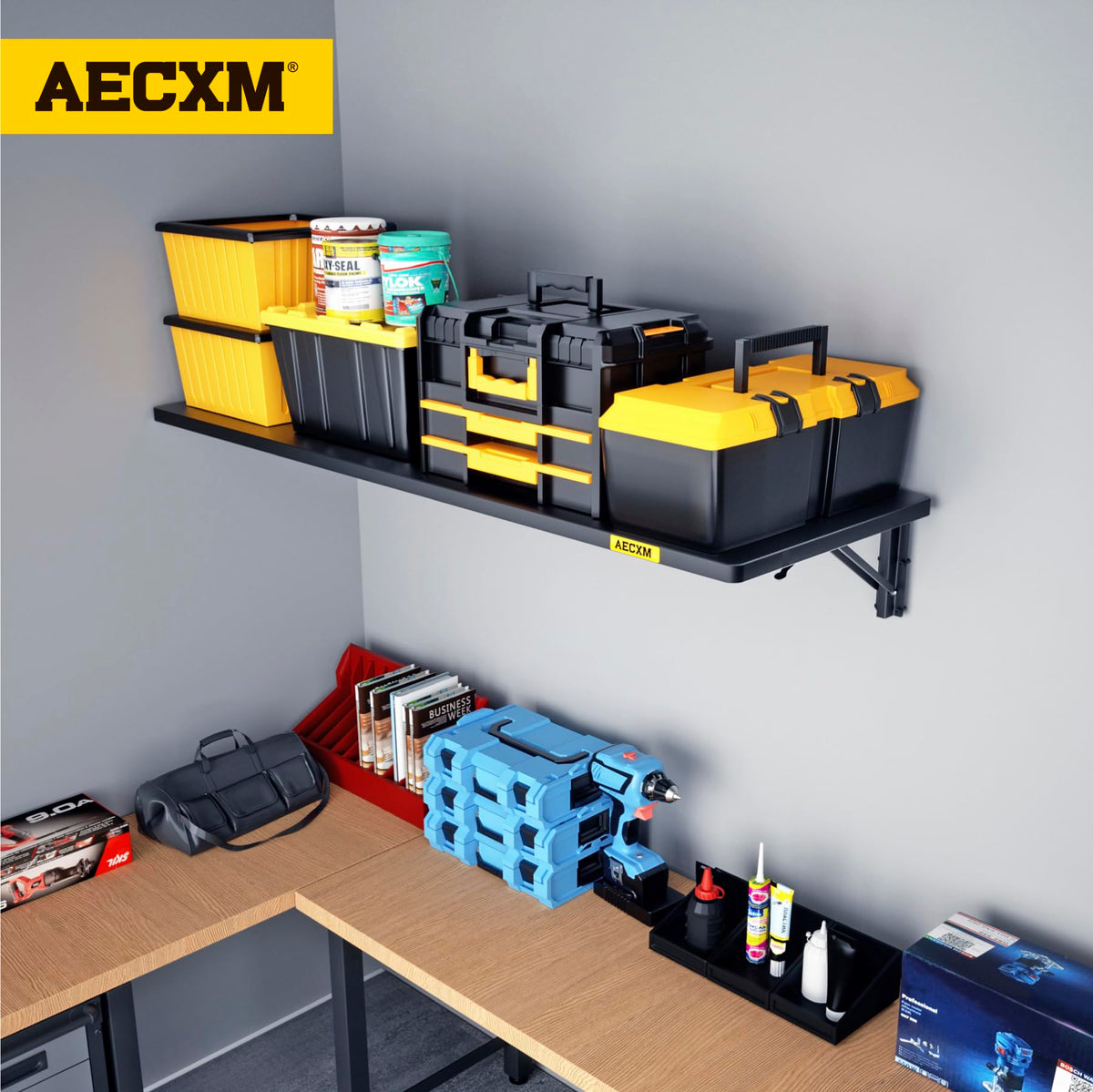 1.2x3ft Adjustable Rail Type Folding Storage Rack Shelf