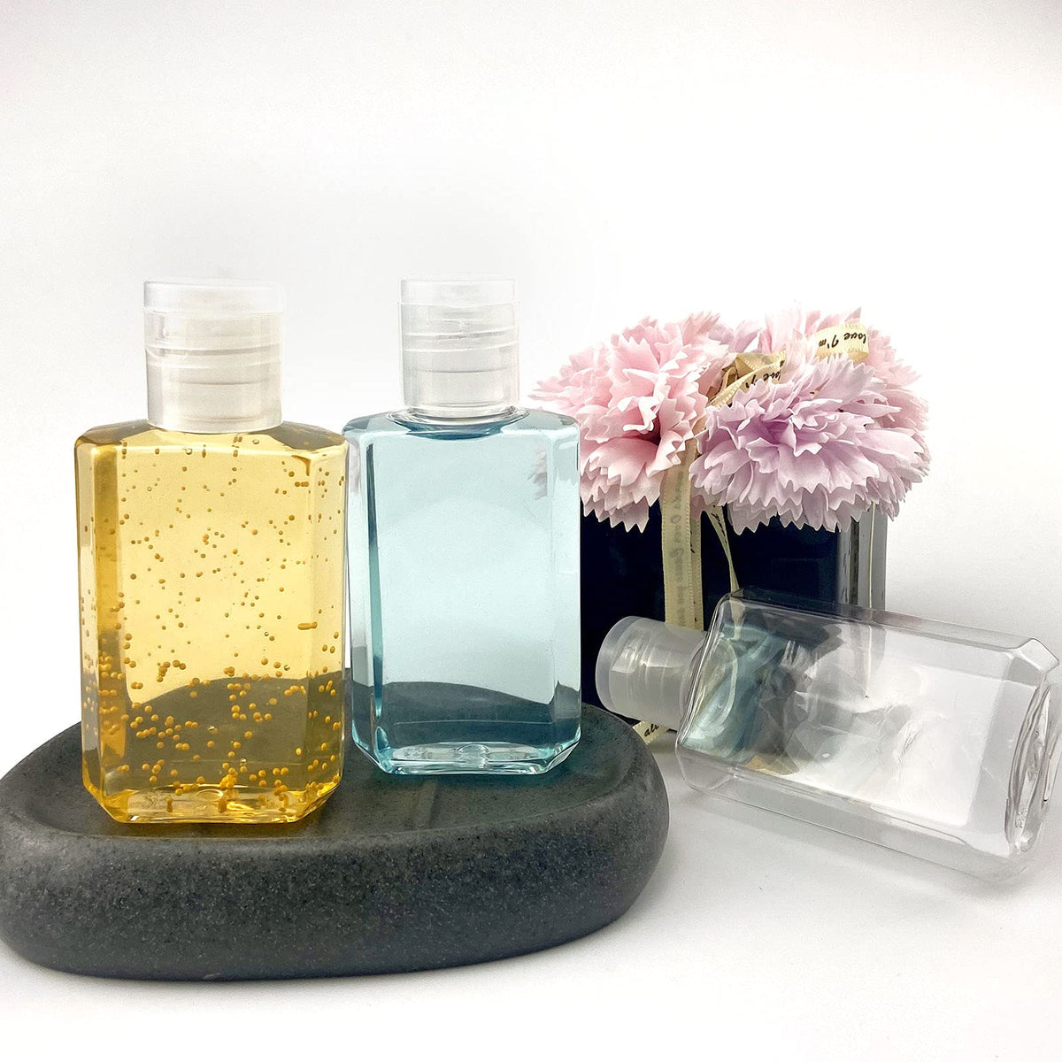 2oz Empty Hand Sanitizer Travel Size Bottles (100 Count)