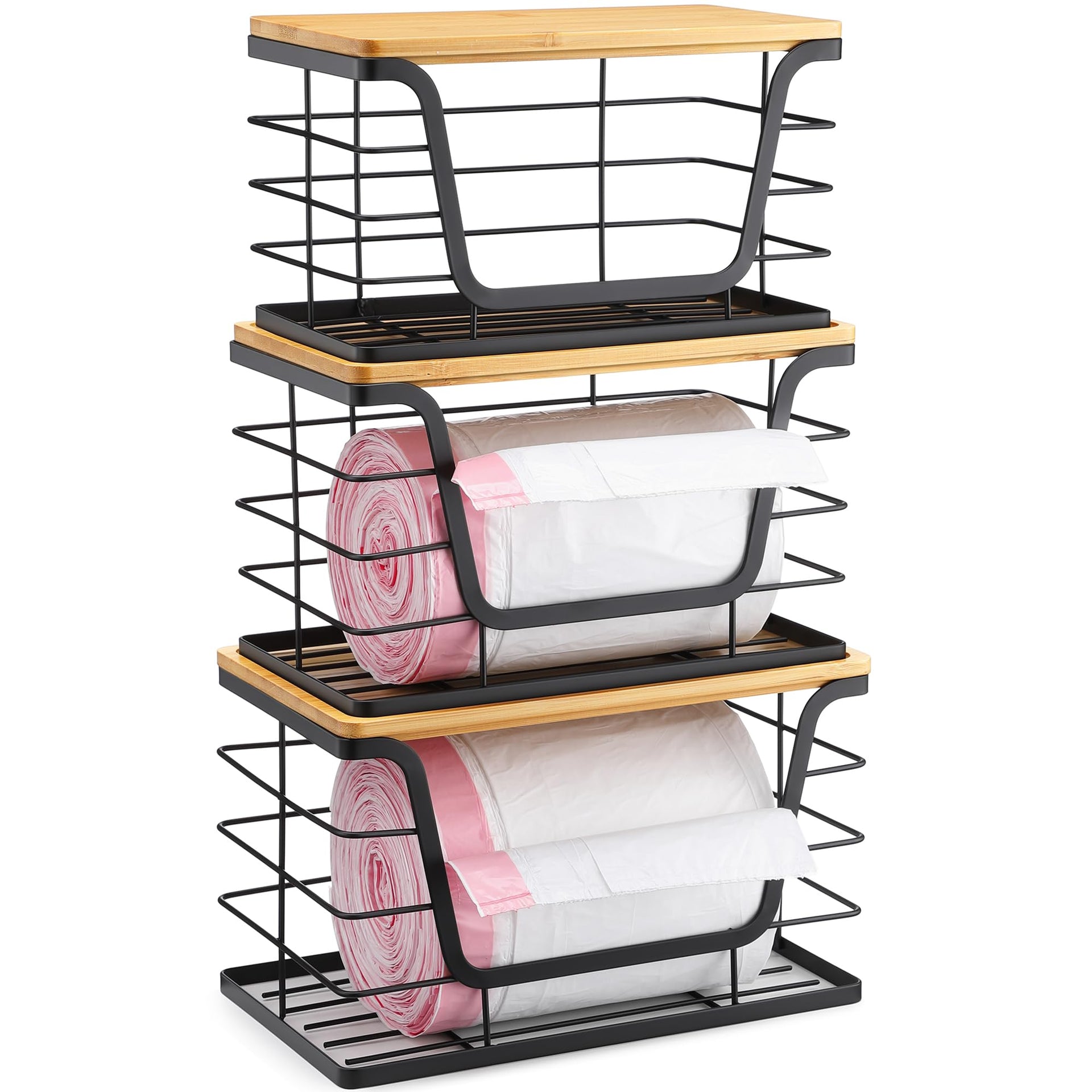 3 Pack Stackable Storage Bins with Lids (3 Count)