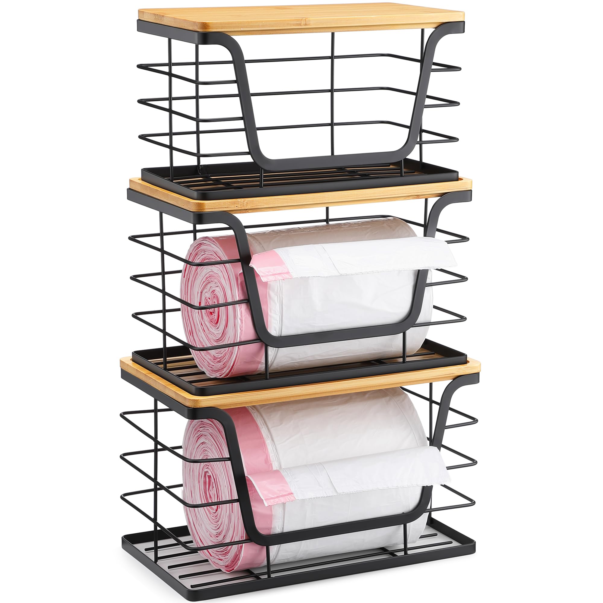 3 Pack Stackable Storage Bins with Lids (3 Count)