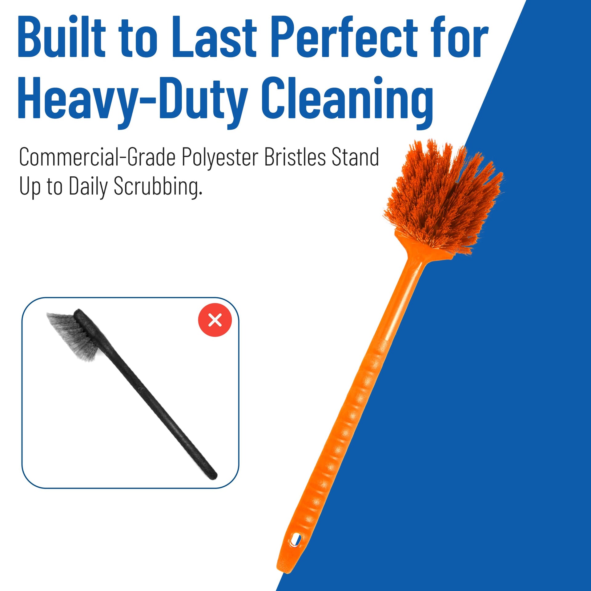 20" Floater Scrub Brush with Long Handle (6 Count)