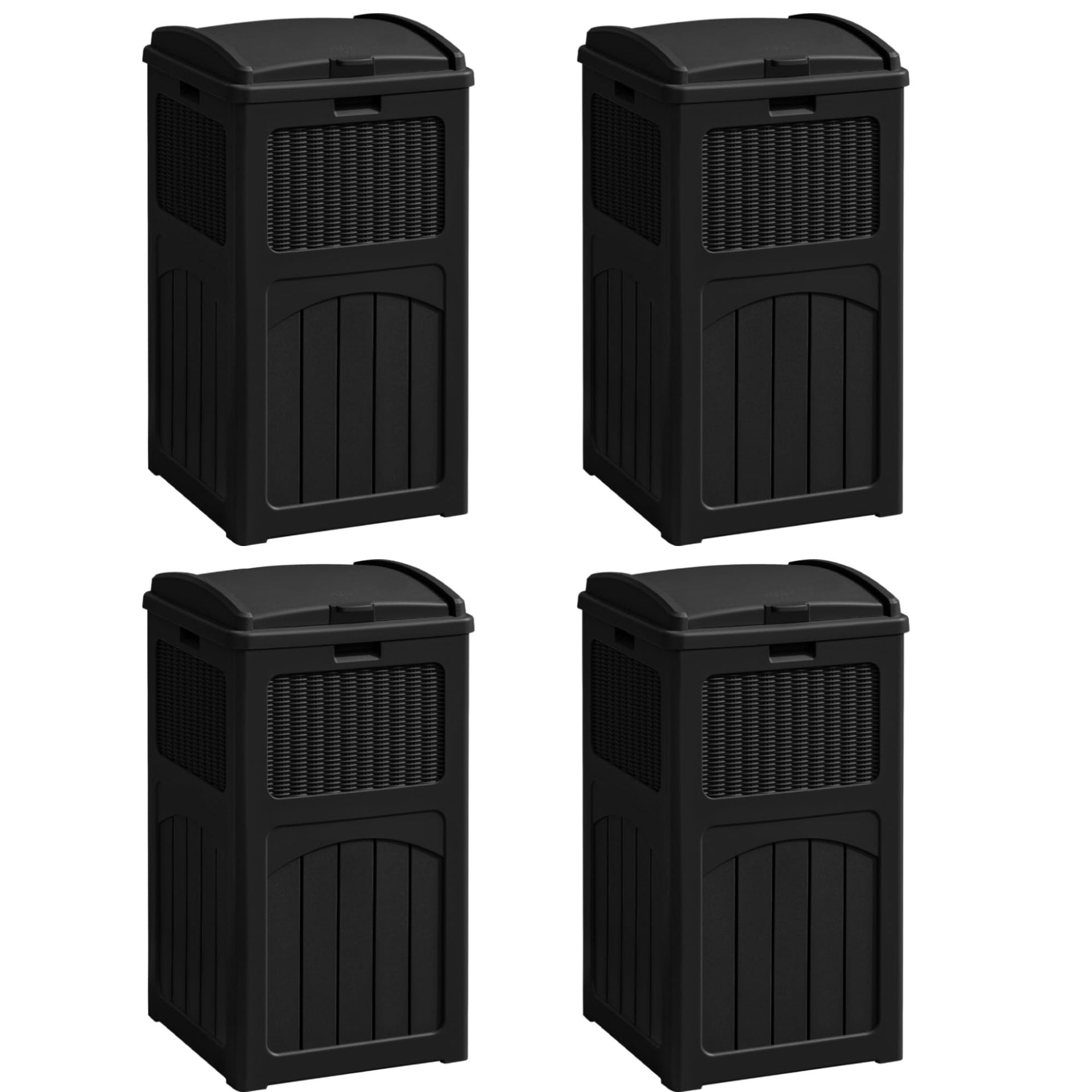 33 Gallon Outdoor Trash Can with Lid (4 Count)