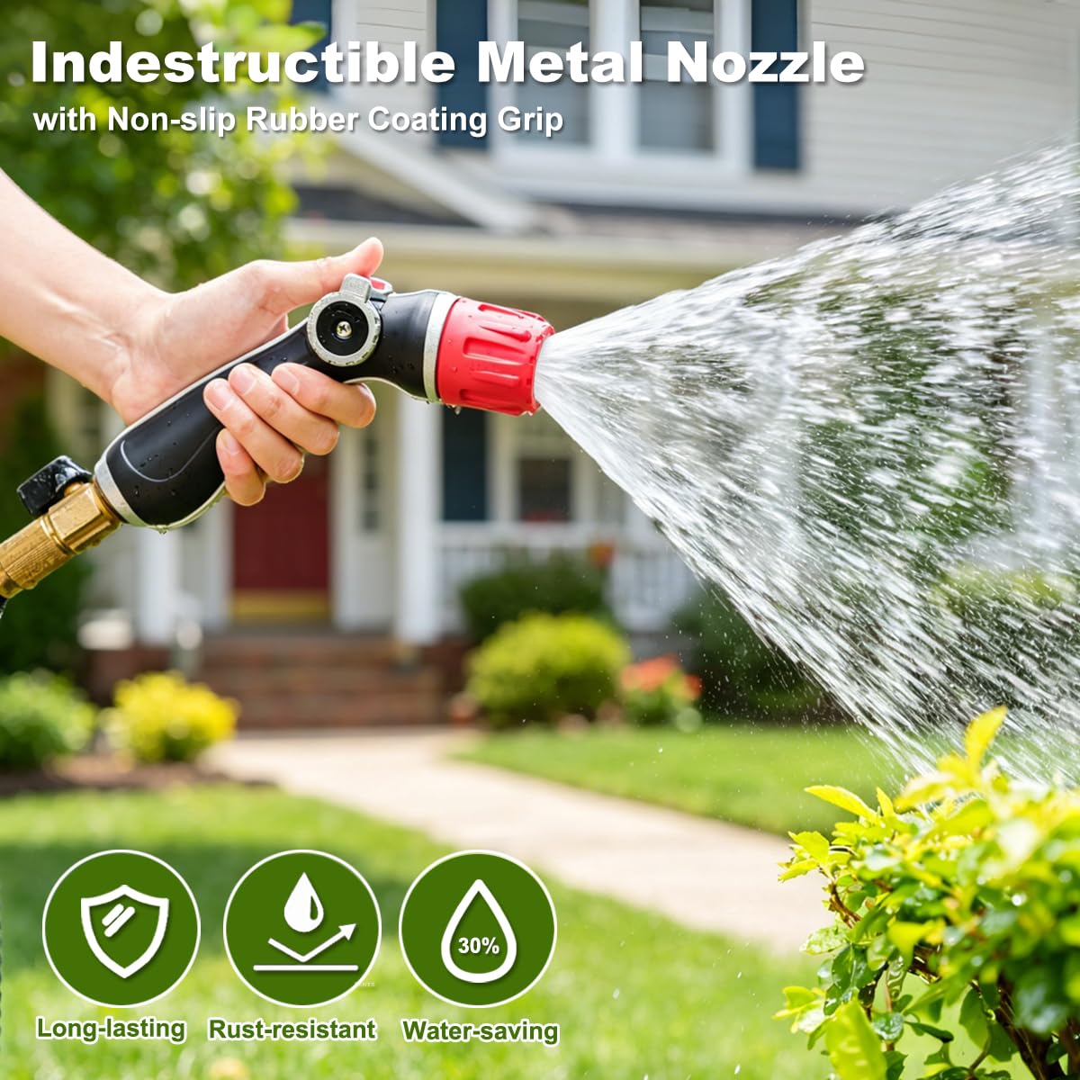Upgraded Metal Garden Hose Nozzle Heavy Duty