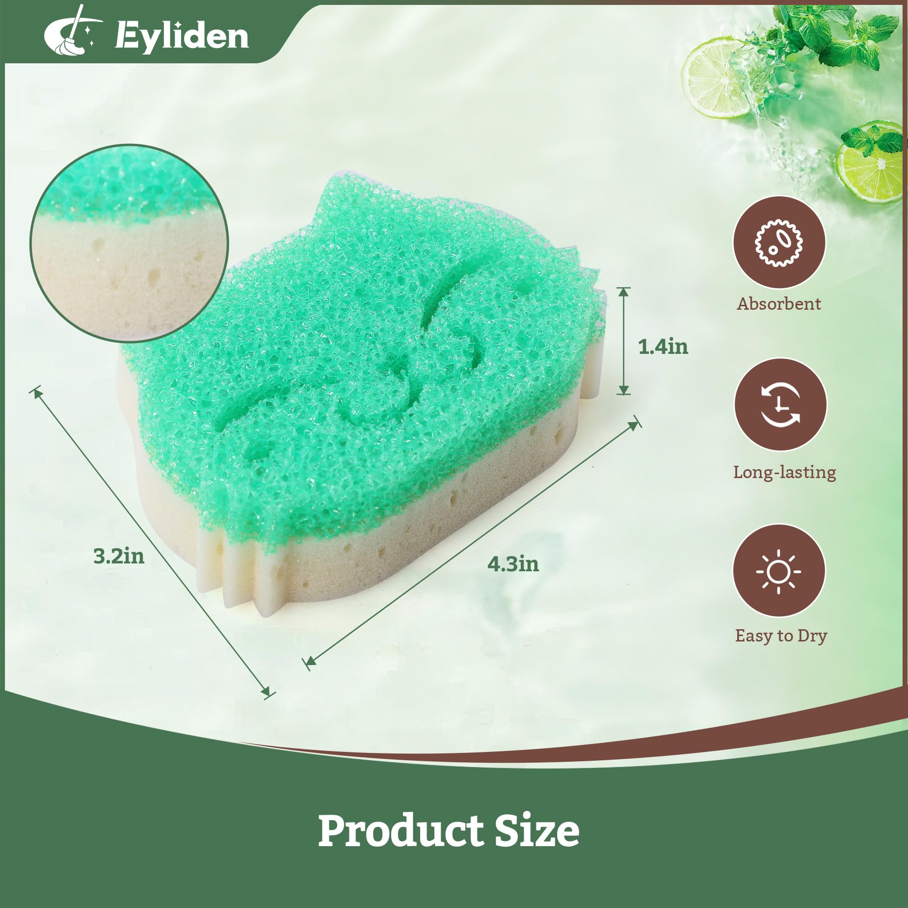 6 Pack Scrub Sponge (6 Count)