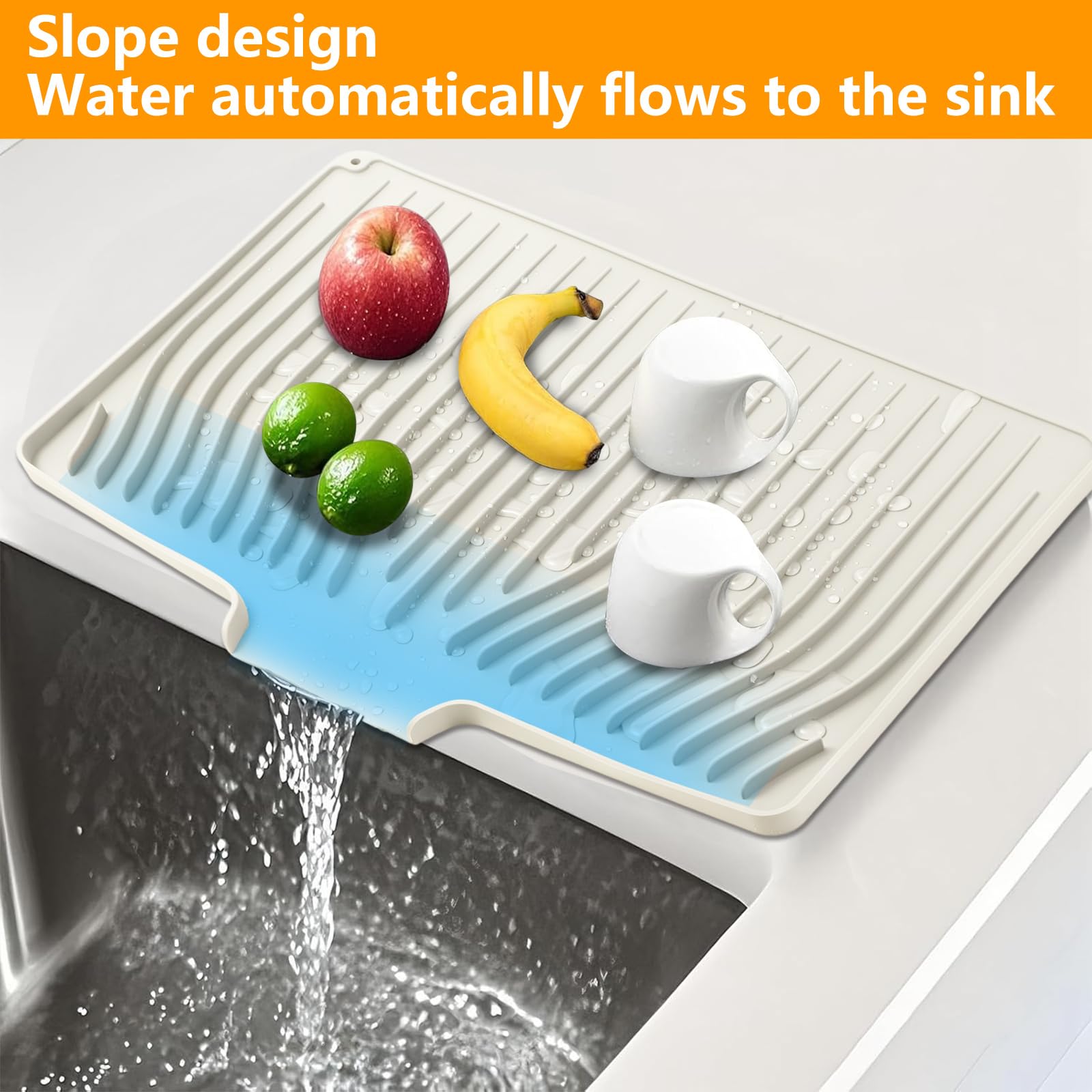 Silicone Dish Drying Mat for Kitchen Counter