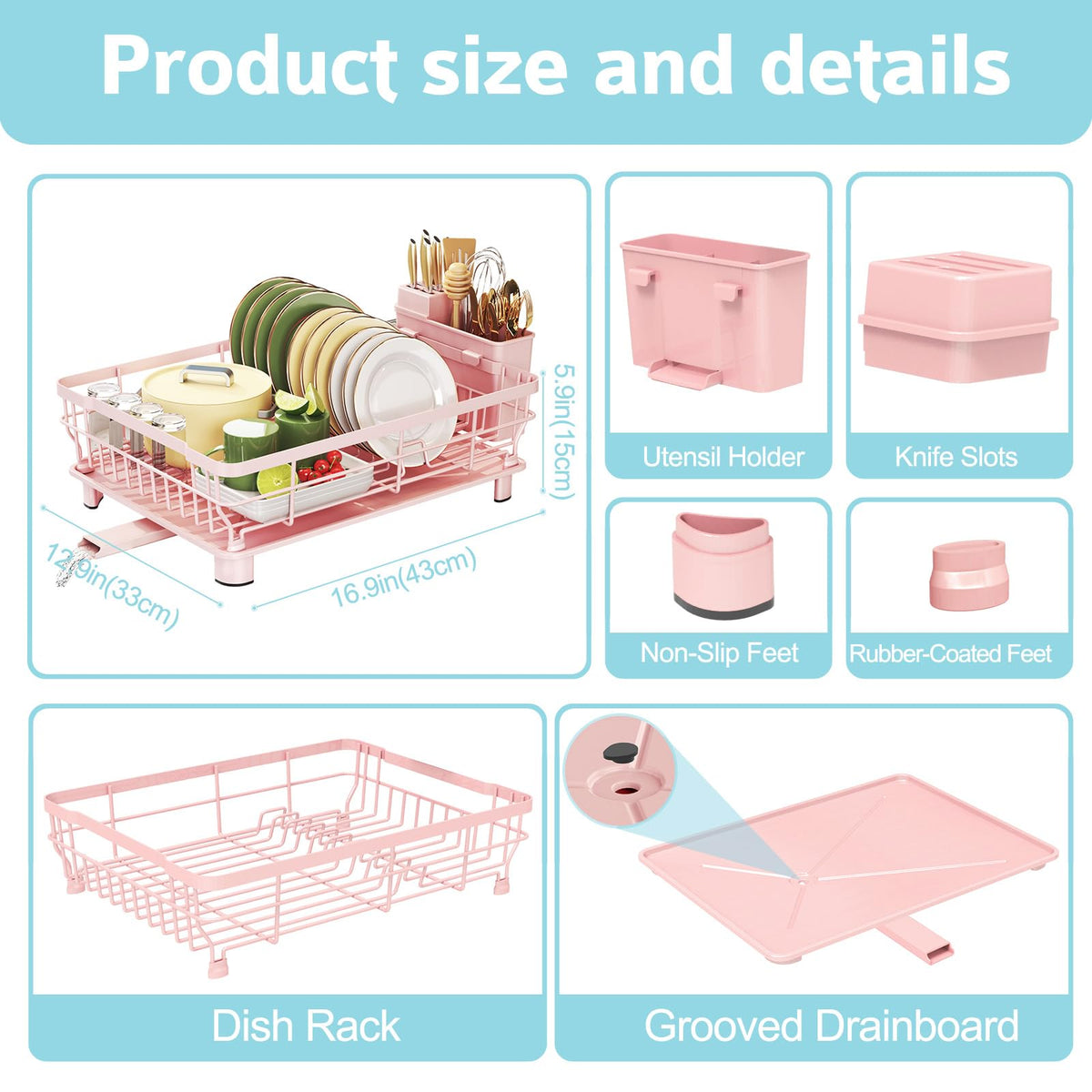 Dish Drying Rack for Kitchen Counter
