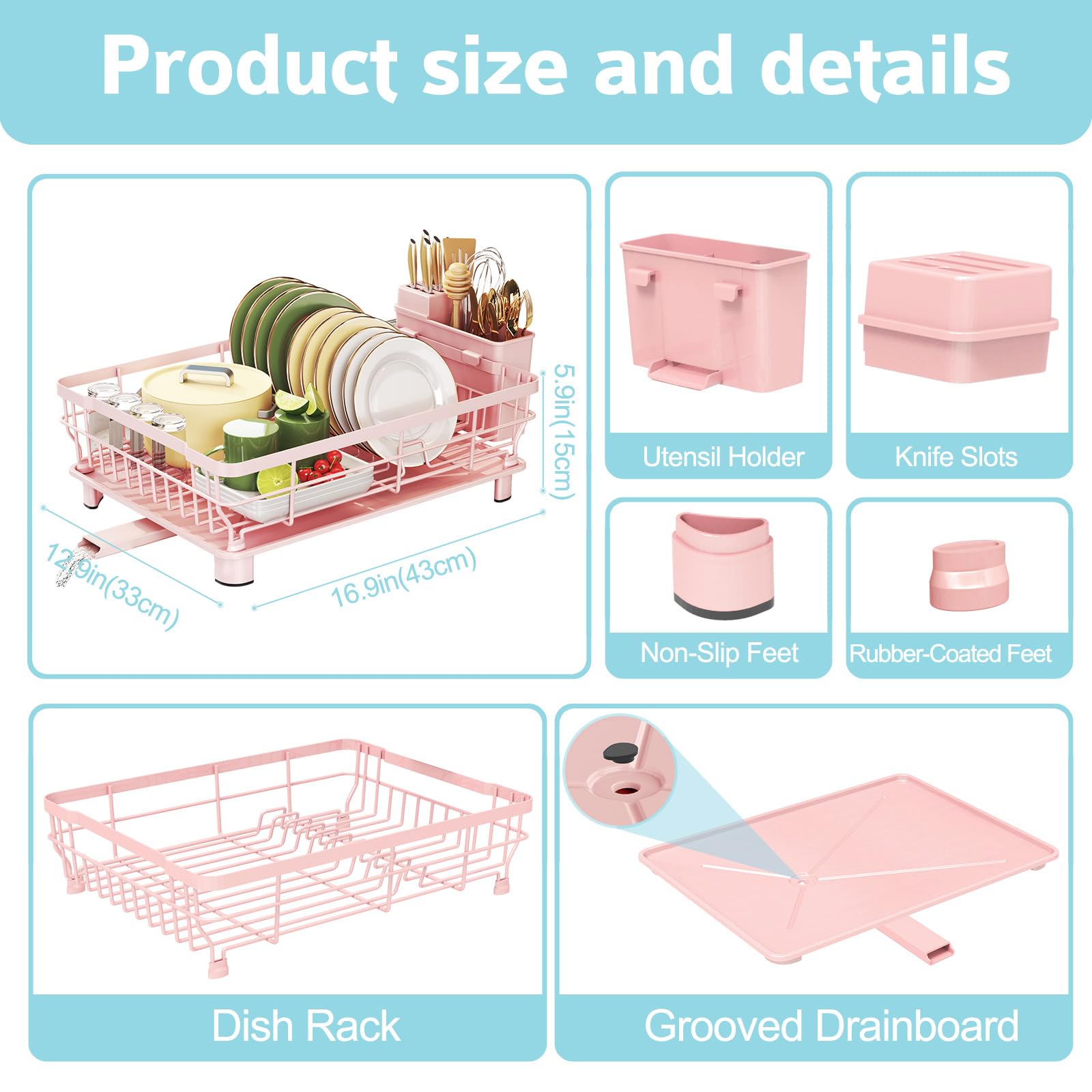Dish Drying Rack for Kitchen Counter