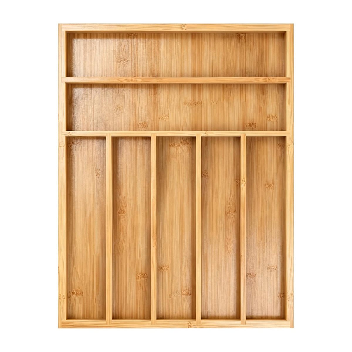Bamboo Silverware Drawer Organizer