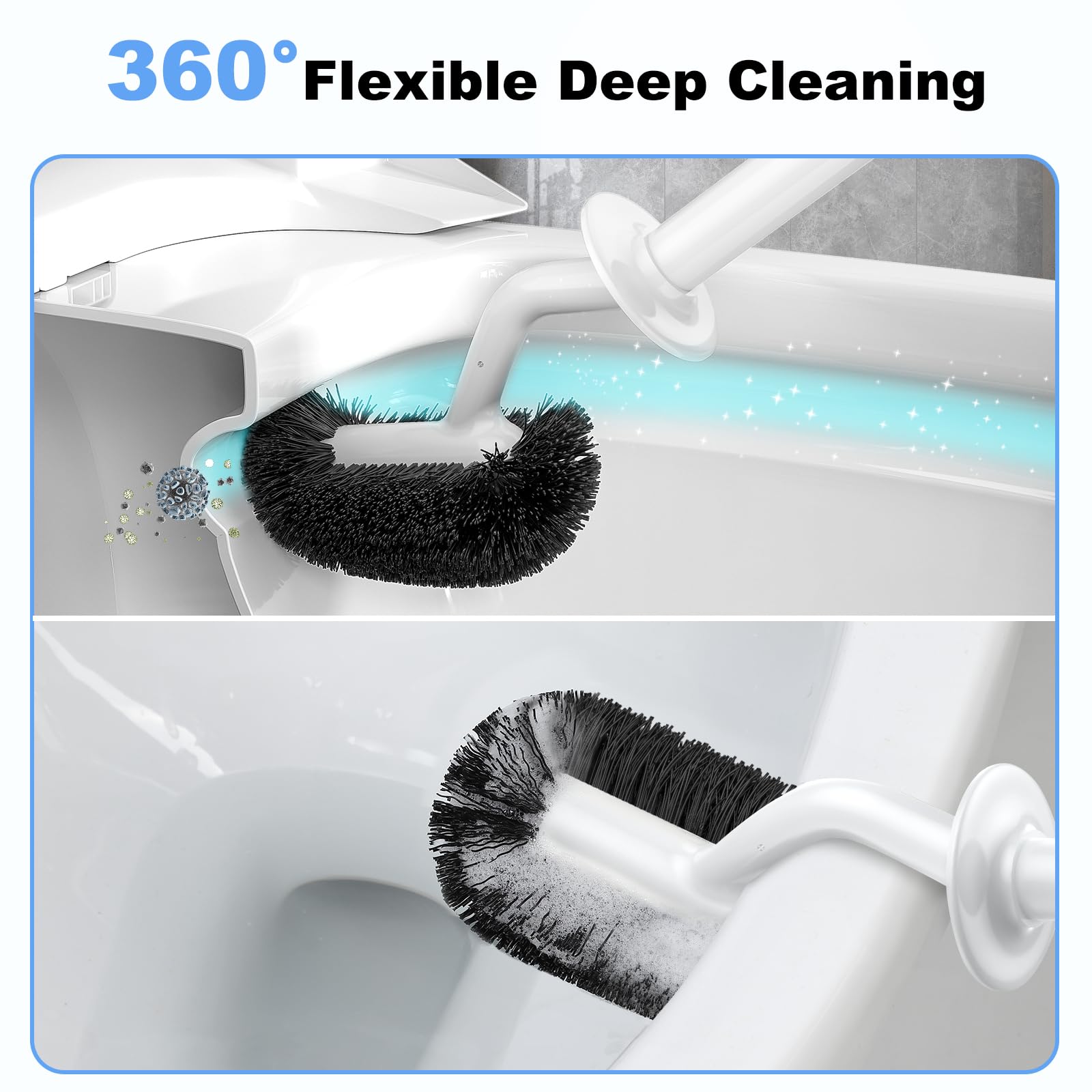 Toilet Bowl Brush Holder Set