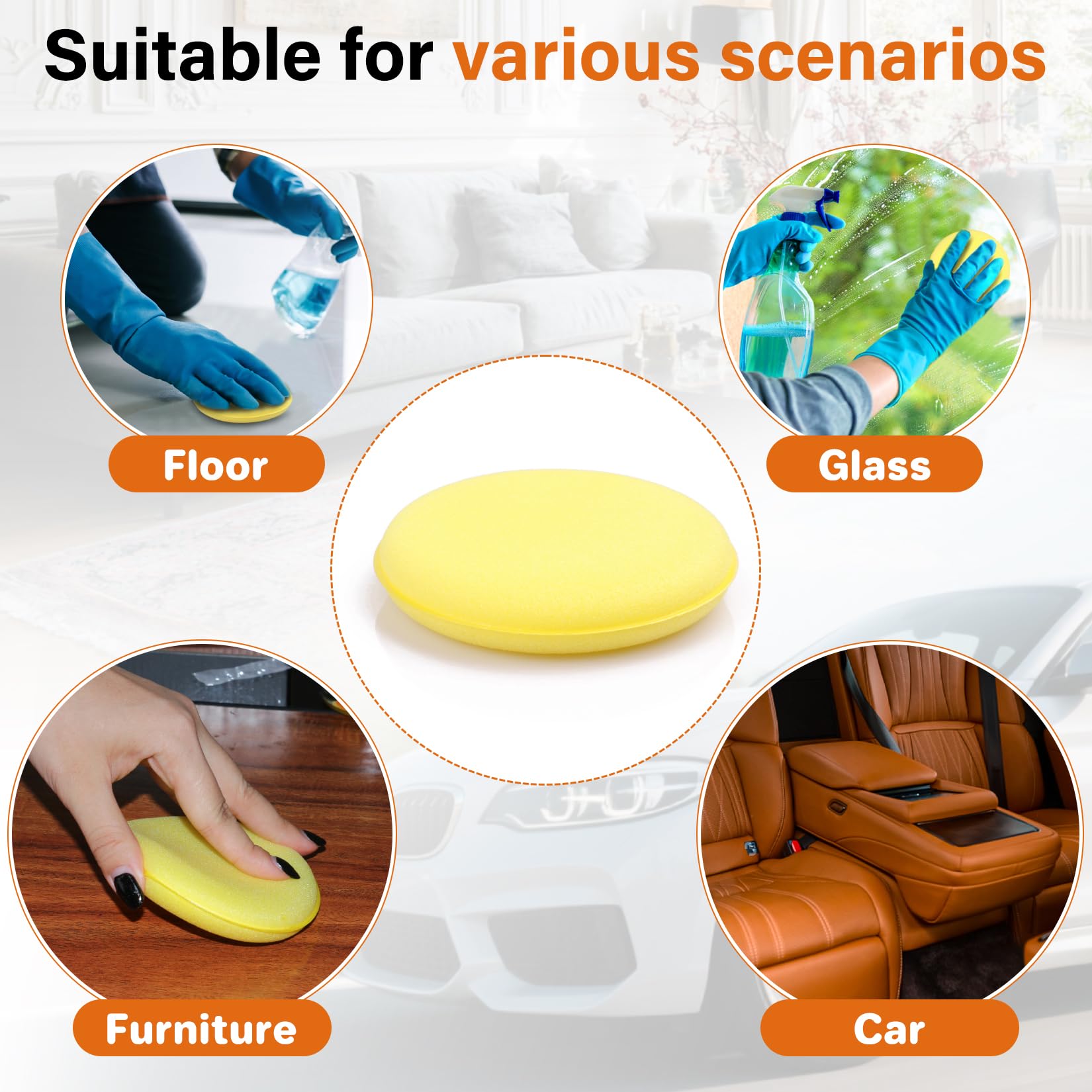 24PCS Car Wax Applicator Pad (24 Count)
