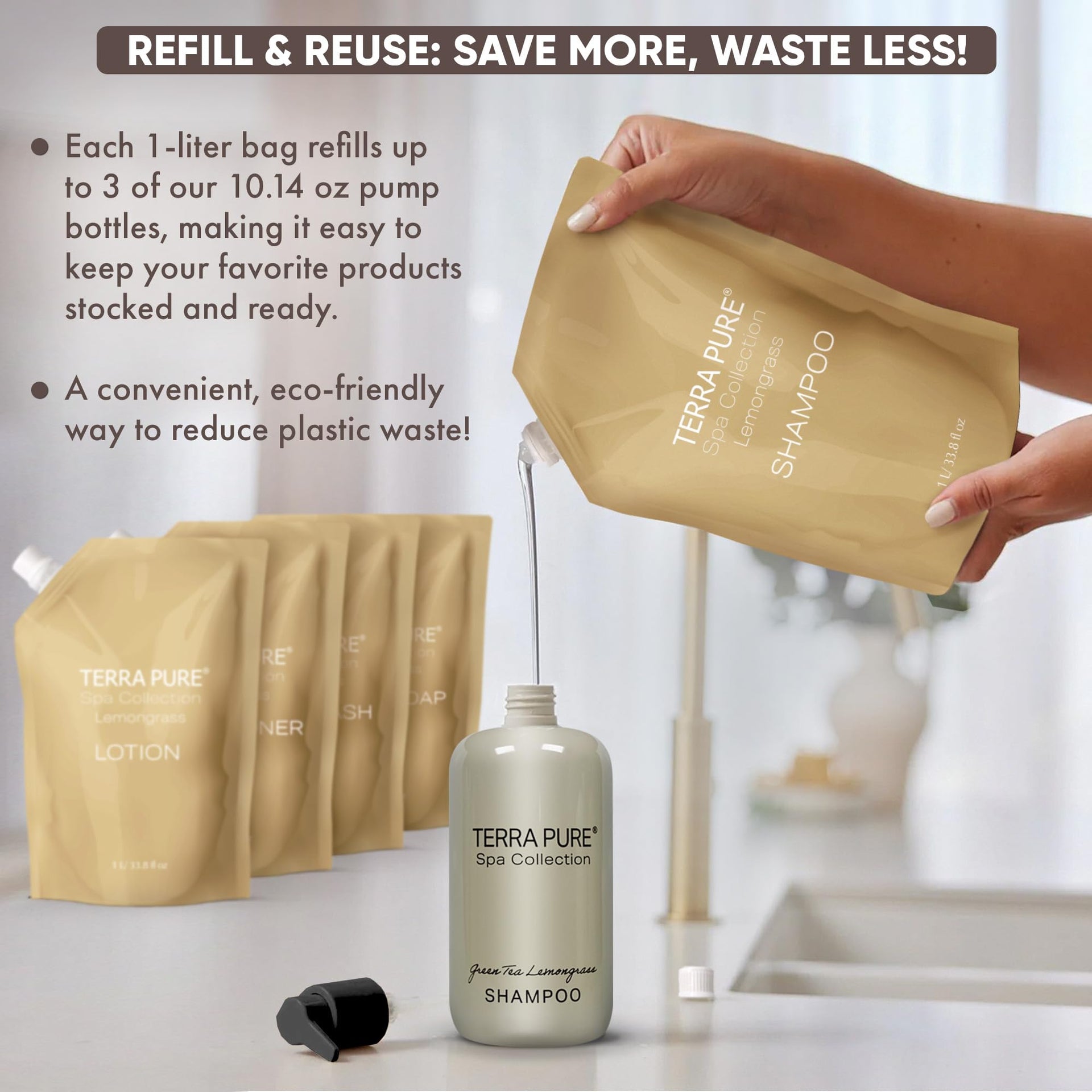 Spa Shampoo Refill Bag (33.8 Fl Oz)