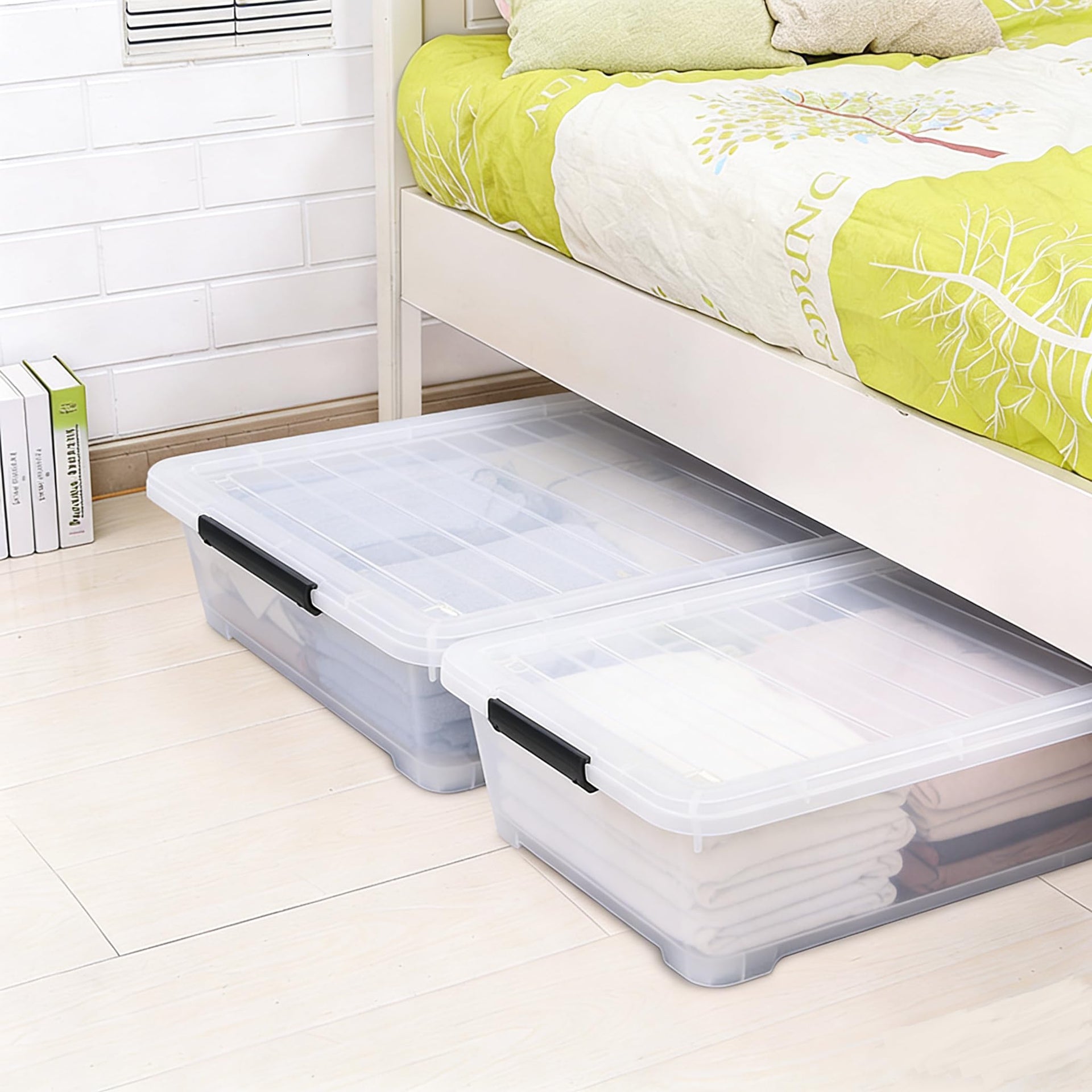 3 Pack 40 Quart Clear Plastic Underbed Container (3 Count)