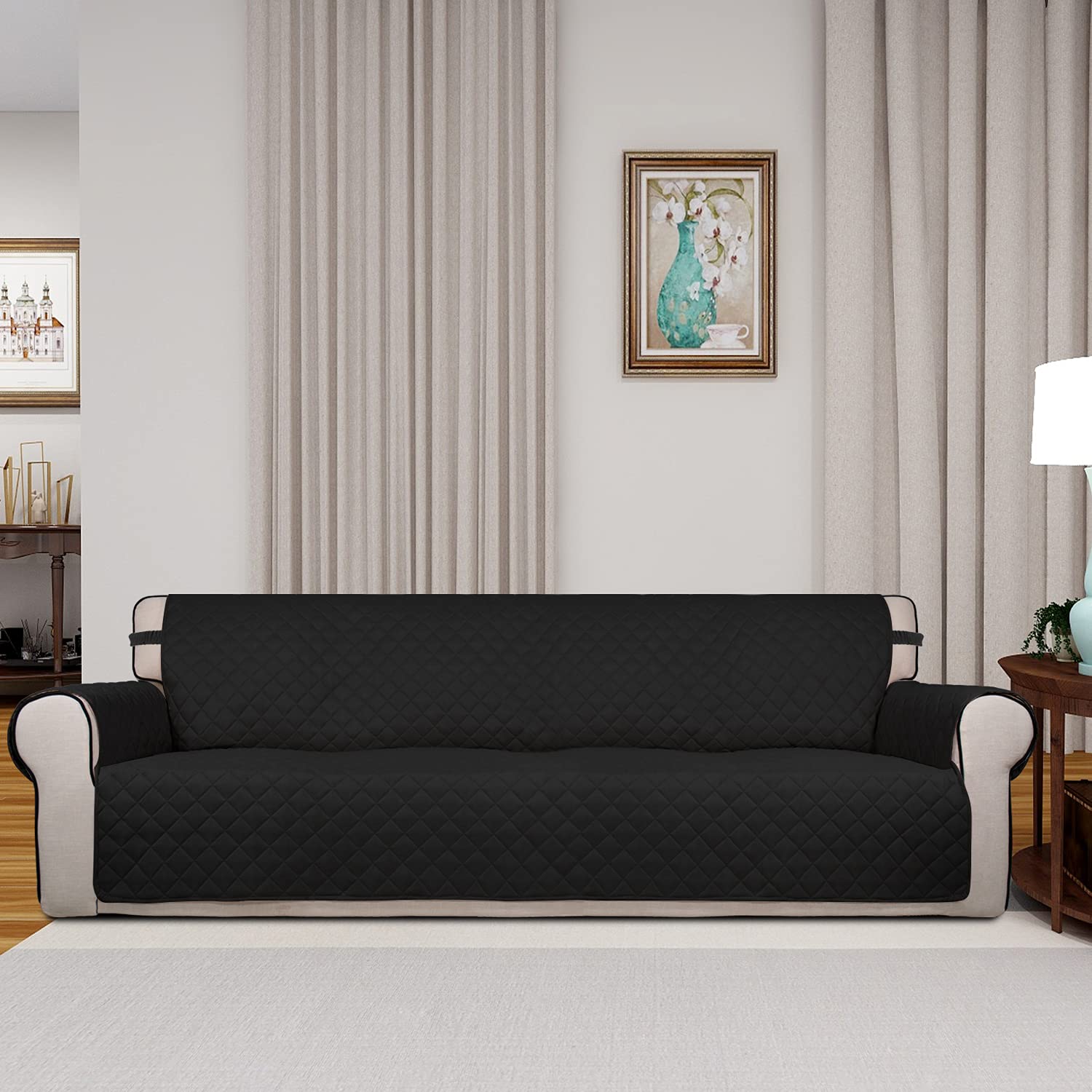 Reversible Quilted Couch Covers for Dogs Sofa Cover 4 Seater 88"