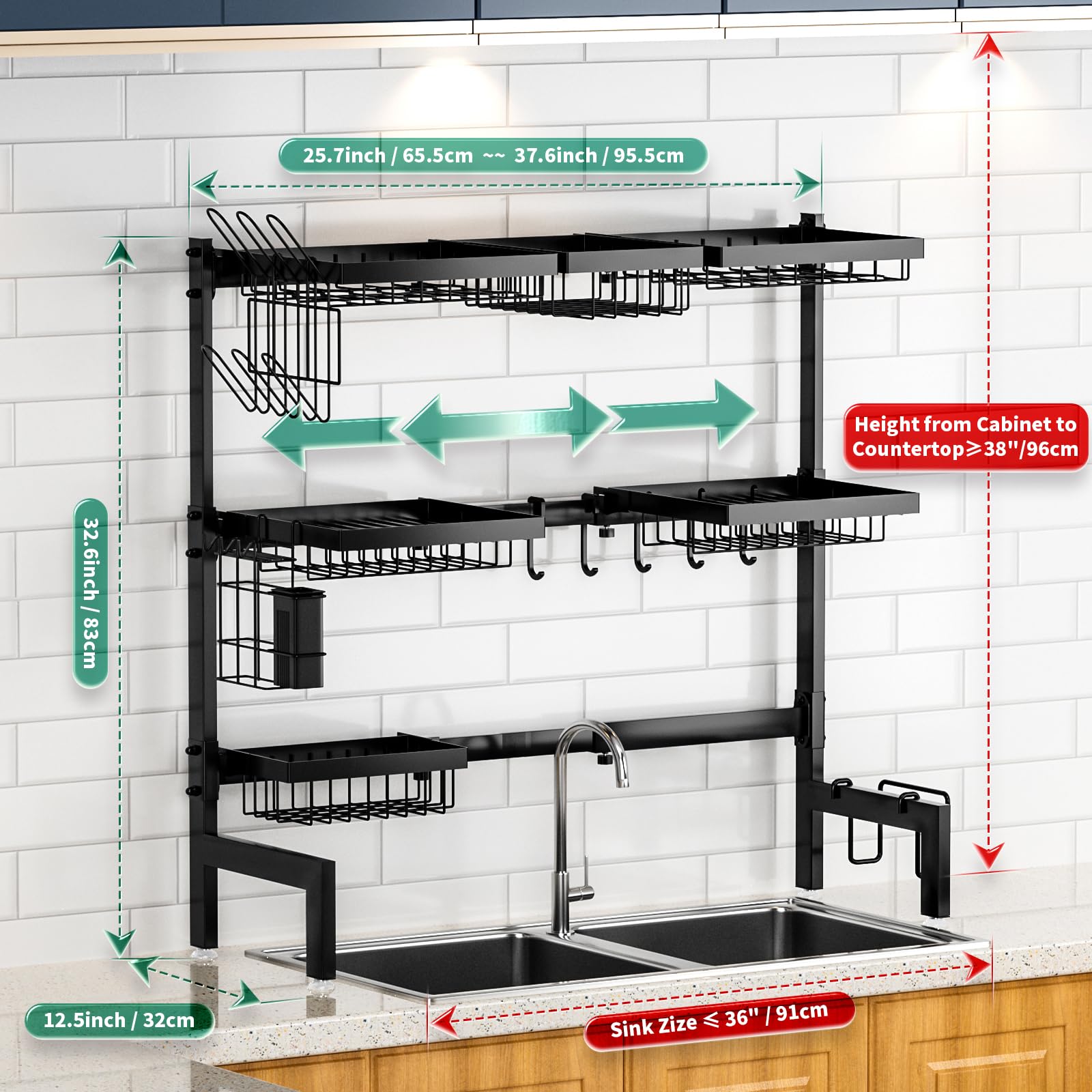 Over The Sink Dish Drying Rack