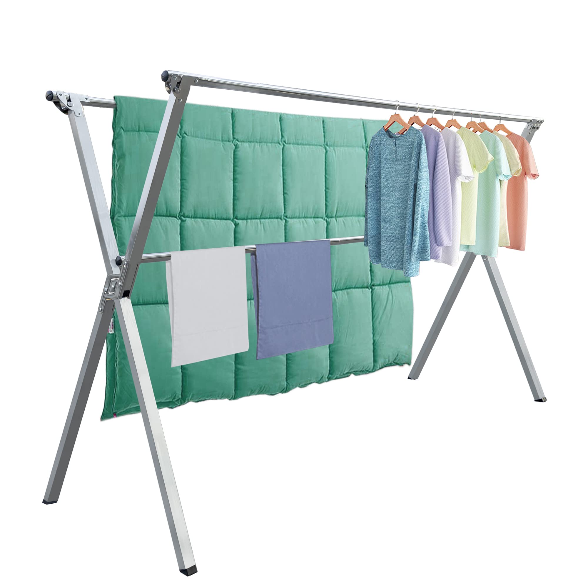 Drying Racks Clothing for Outdoor with 20 Windproof Hooks
