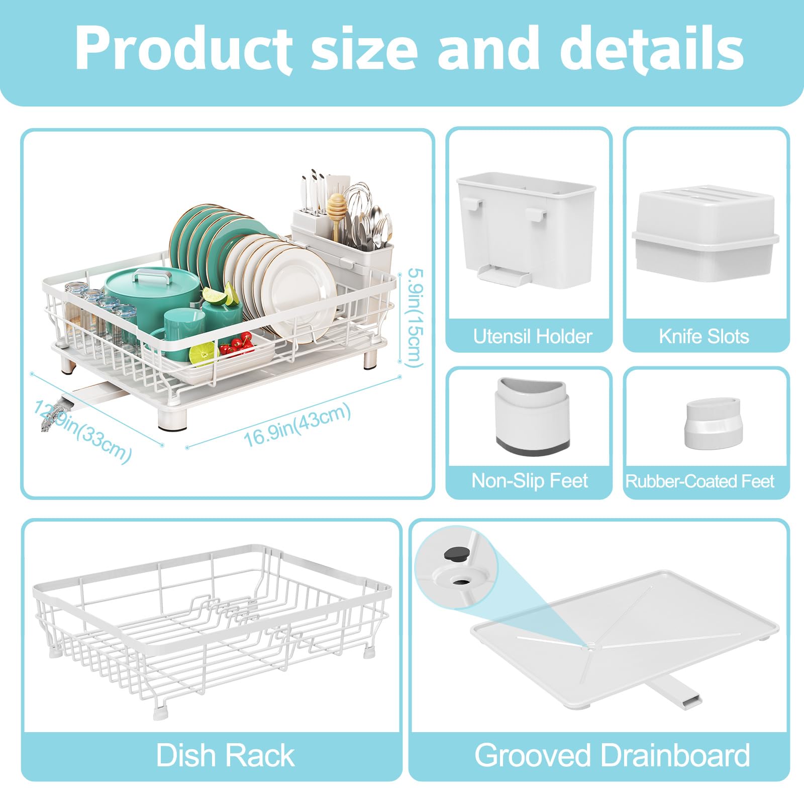 Dish Drying Rack for Kitchen Counter