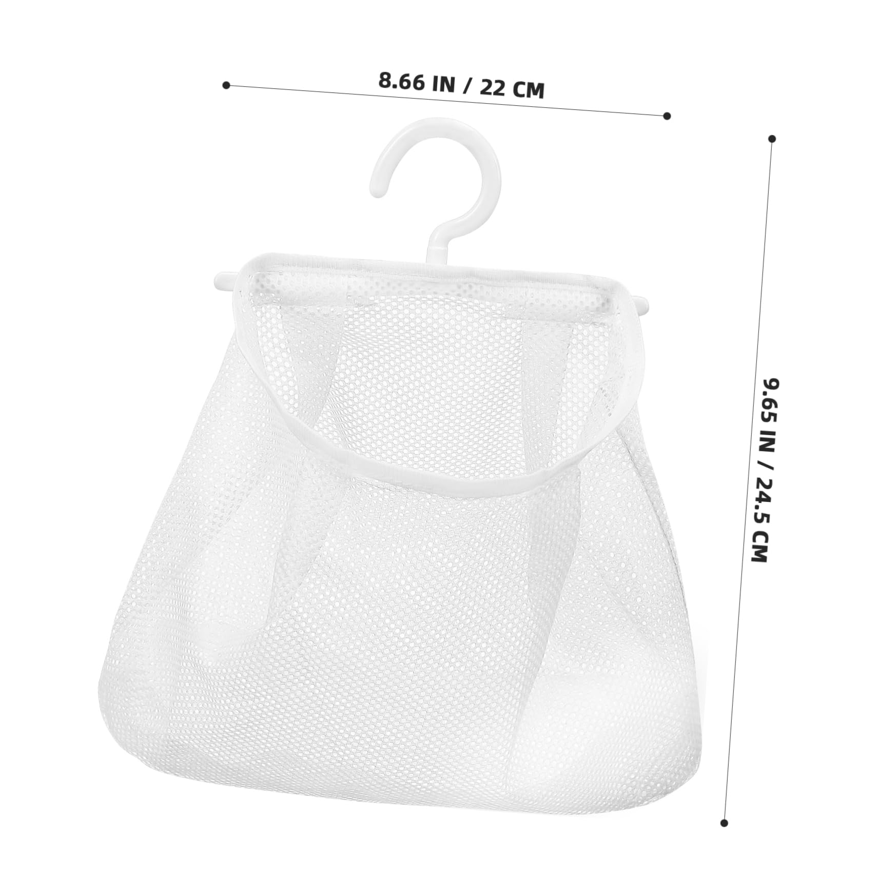 5pcs Mesh Hanging Bag Hanging Clothes Travel White Polyester Fruit