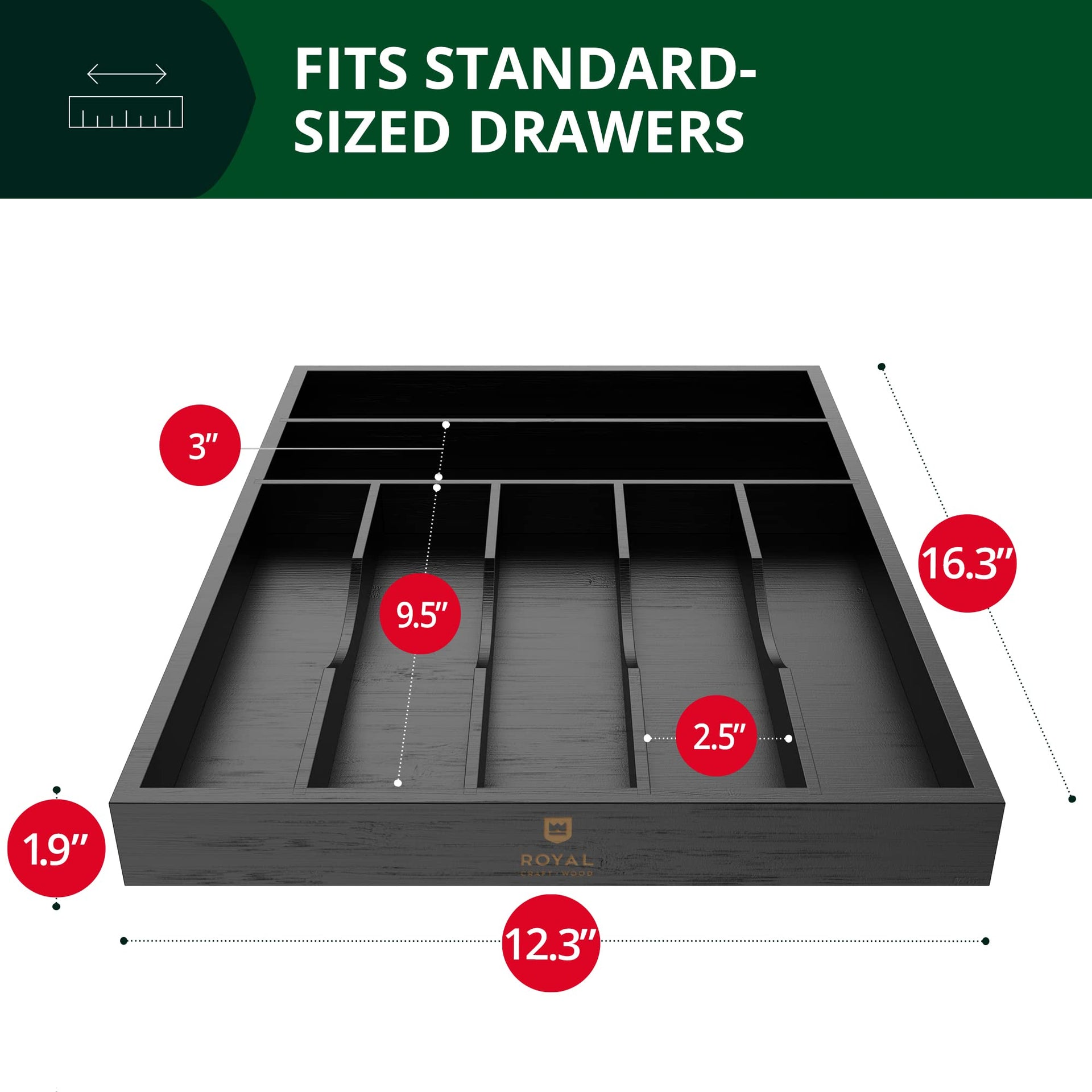 Luxury Bamboo Kitchen Drawer Organizer